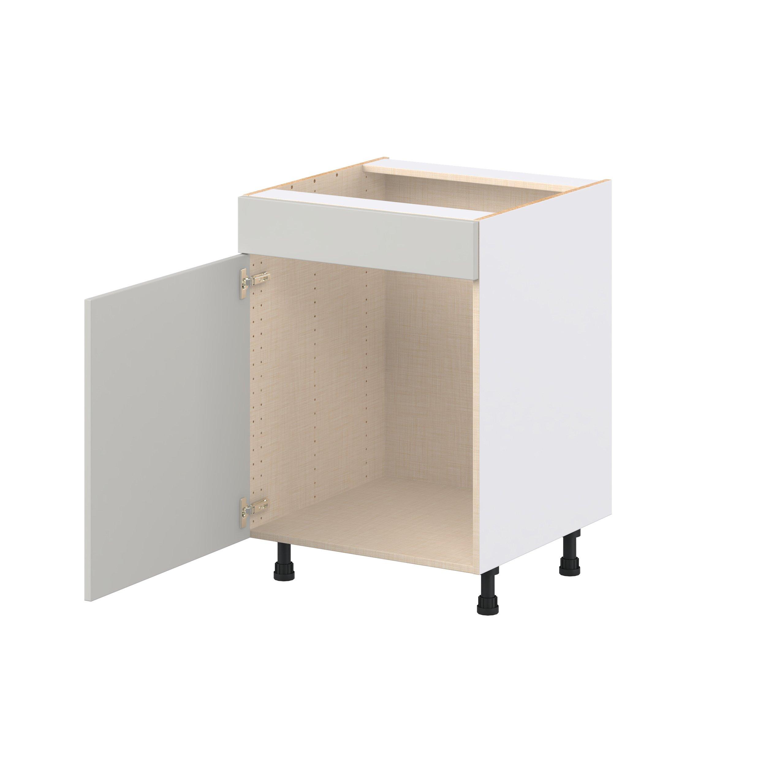 Lenox 24 in. Painted Light Gray Sink Base Cabinet with False Front