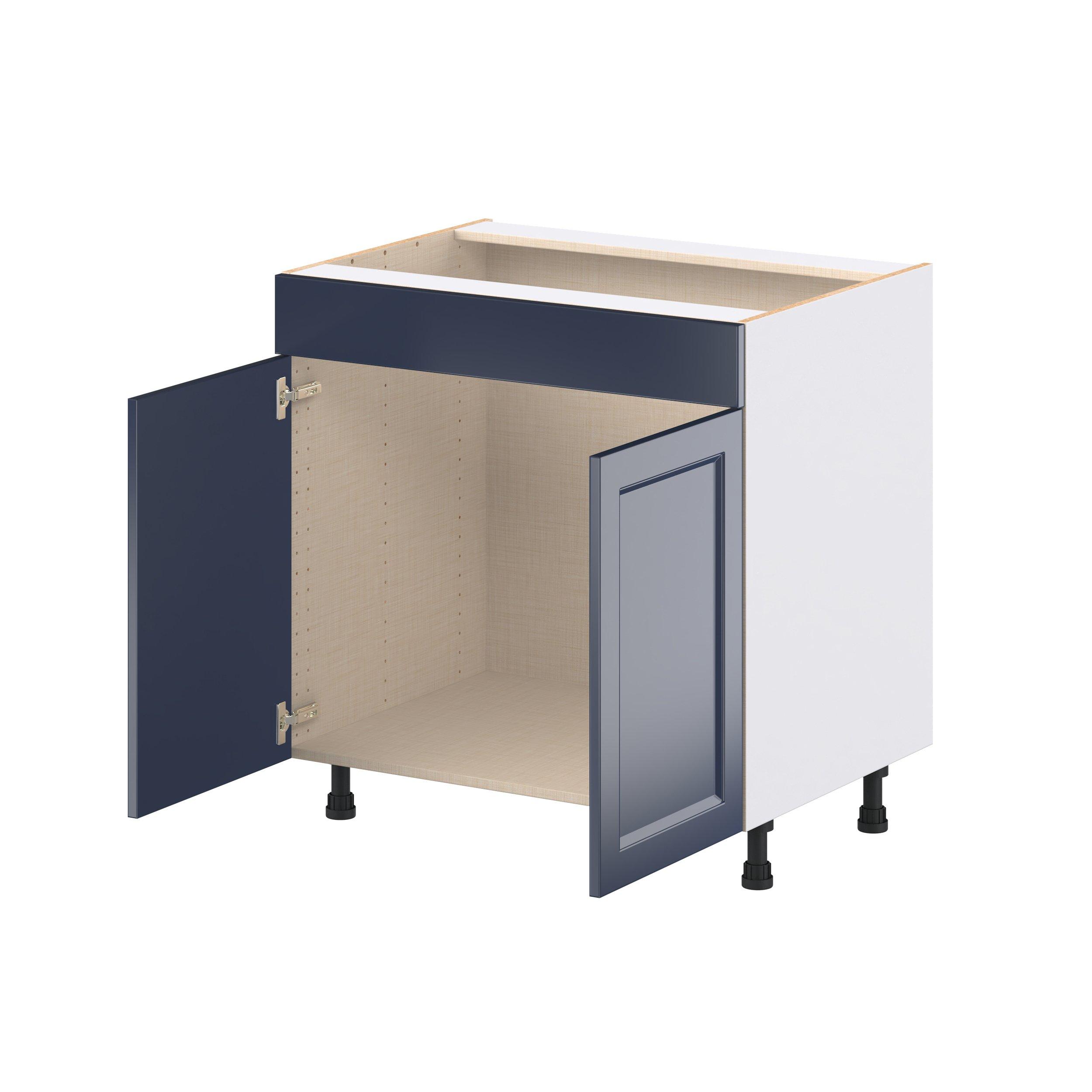 Peachtree 33 in. Painted Midnight Blue Sink Base Cabinet with False Front