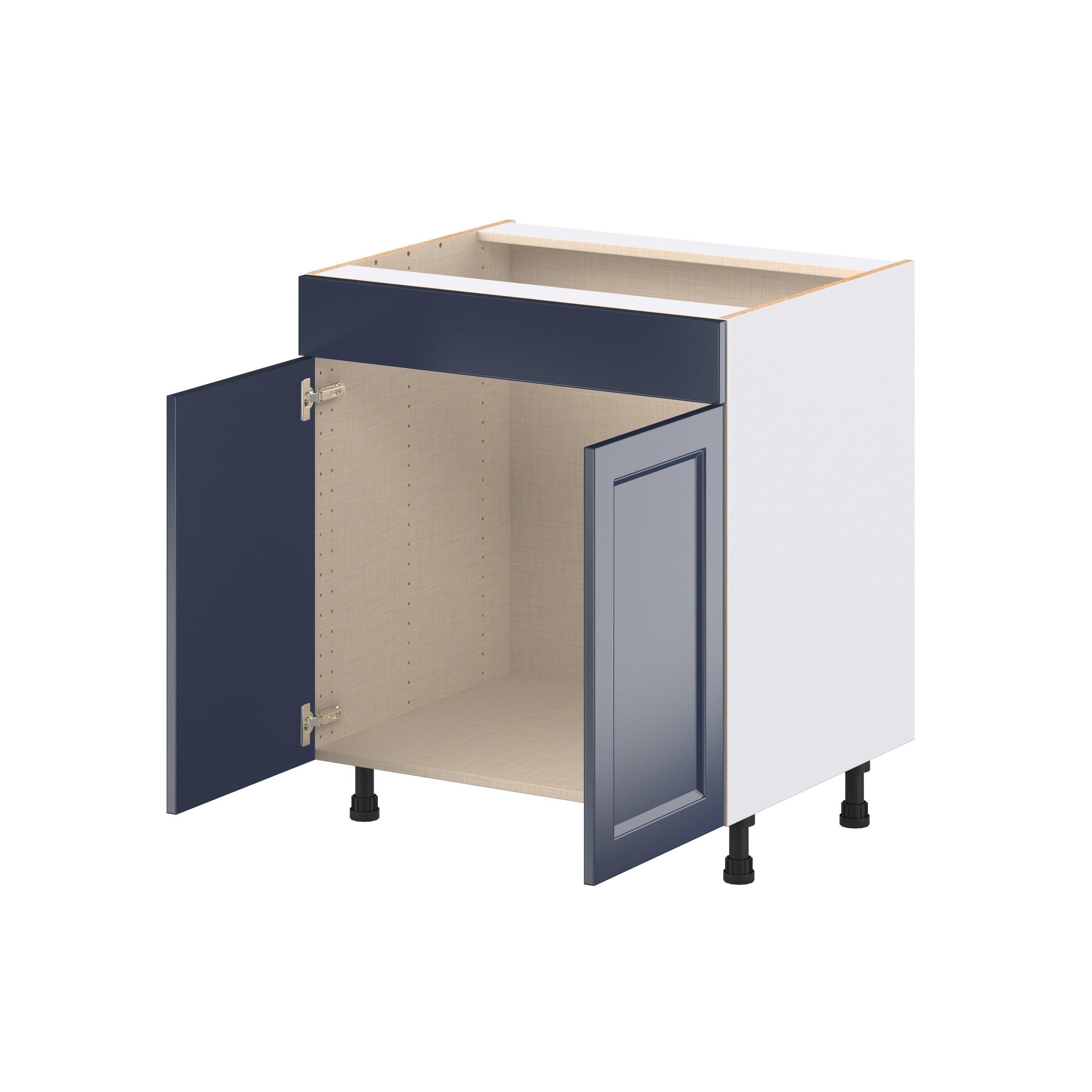 Peachtree 30 in. Painted Midnight Blue Sink Base Cabinet with False Front