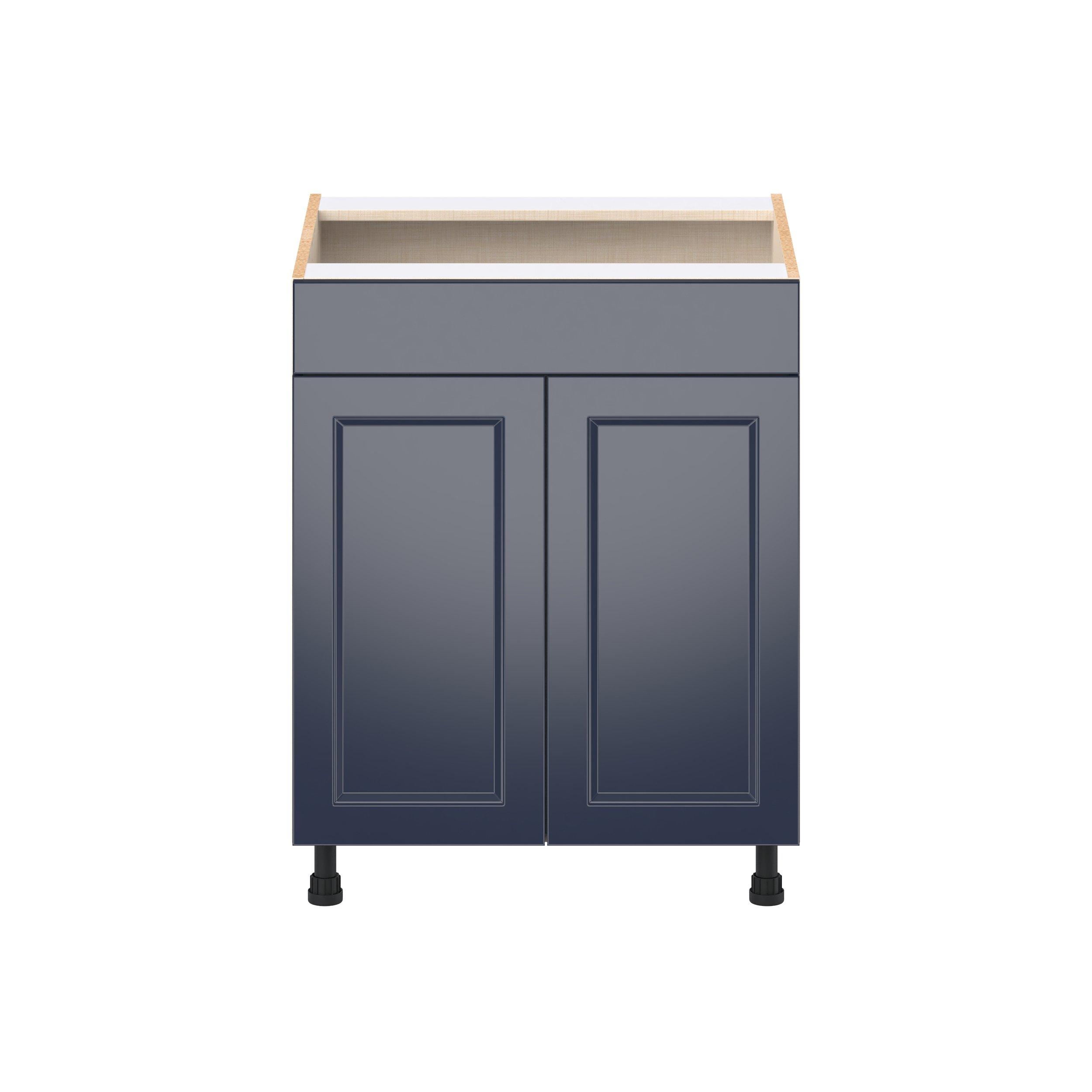 Peachtree 27 in. Painted Midnight Blue Sink Base Cabinet with False Front