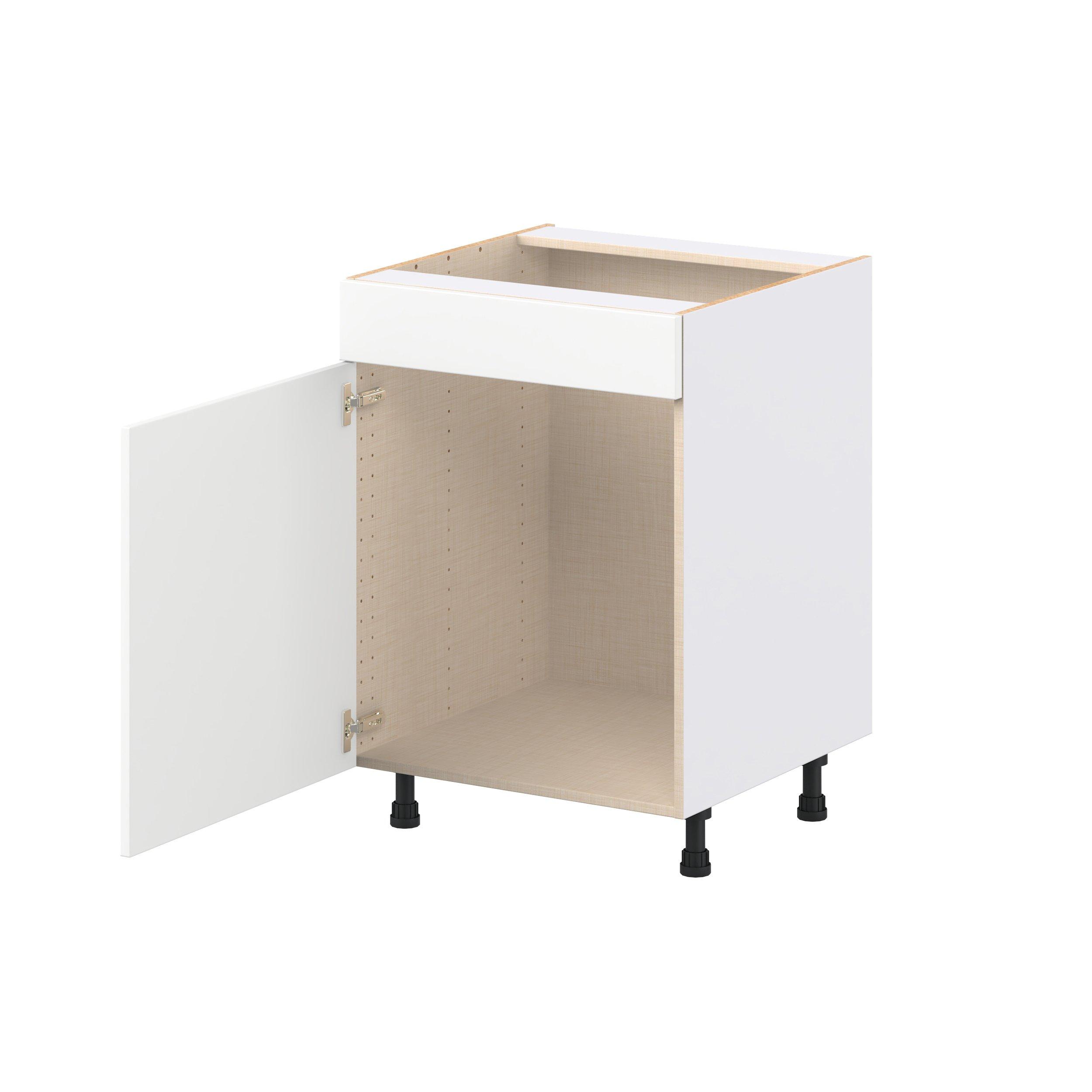 Peachtree 24 in. Painted Bright White Sink Base Cabinet with False Front