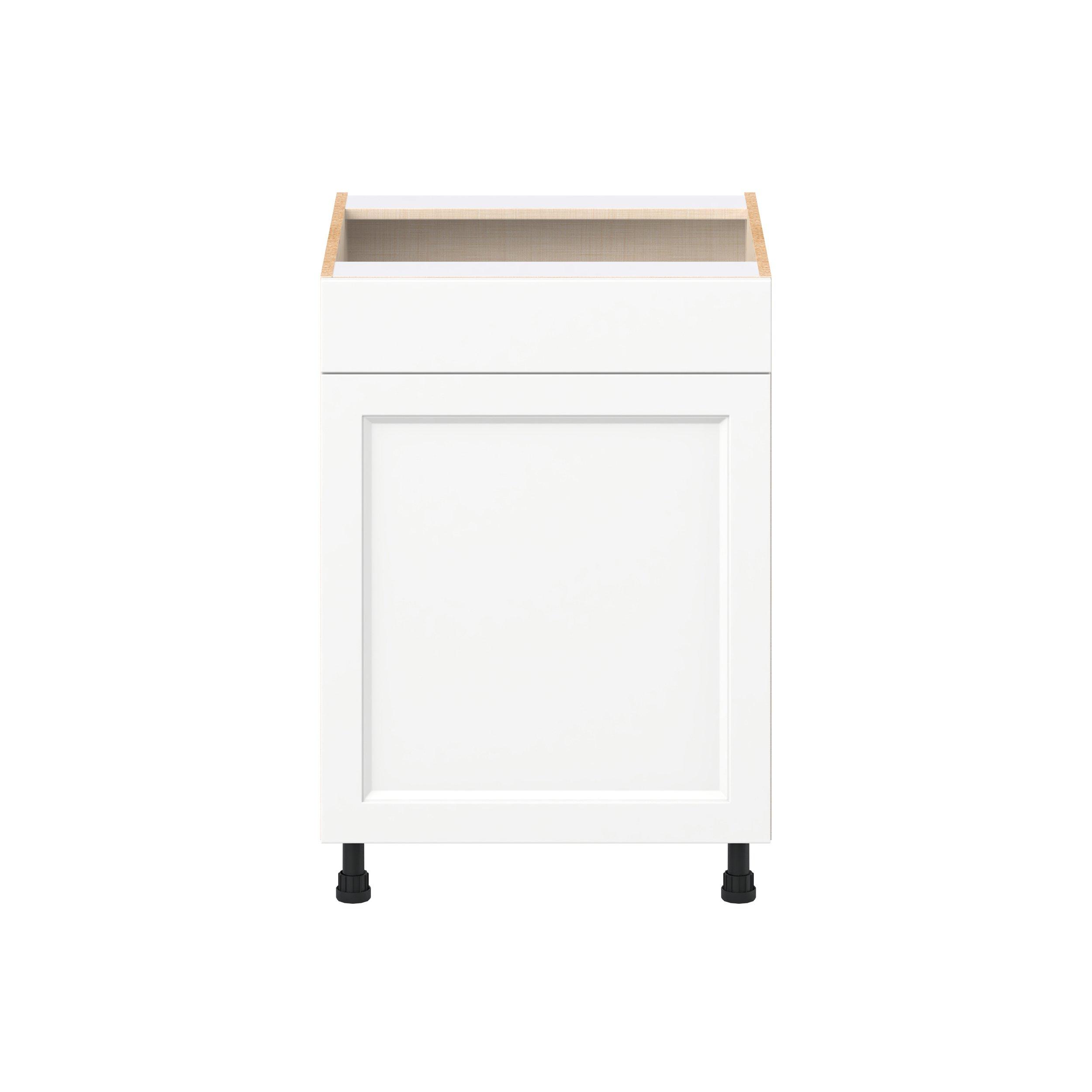 Peachtree 24 in. Painted Bright White Sink Base Cabinet with False Front