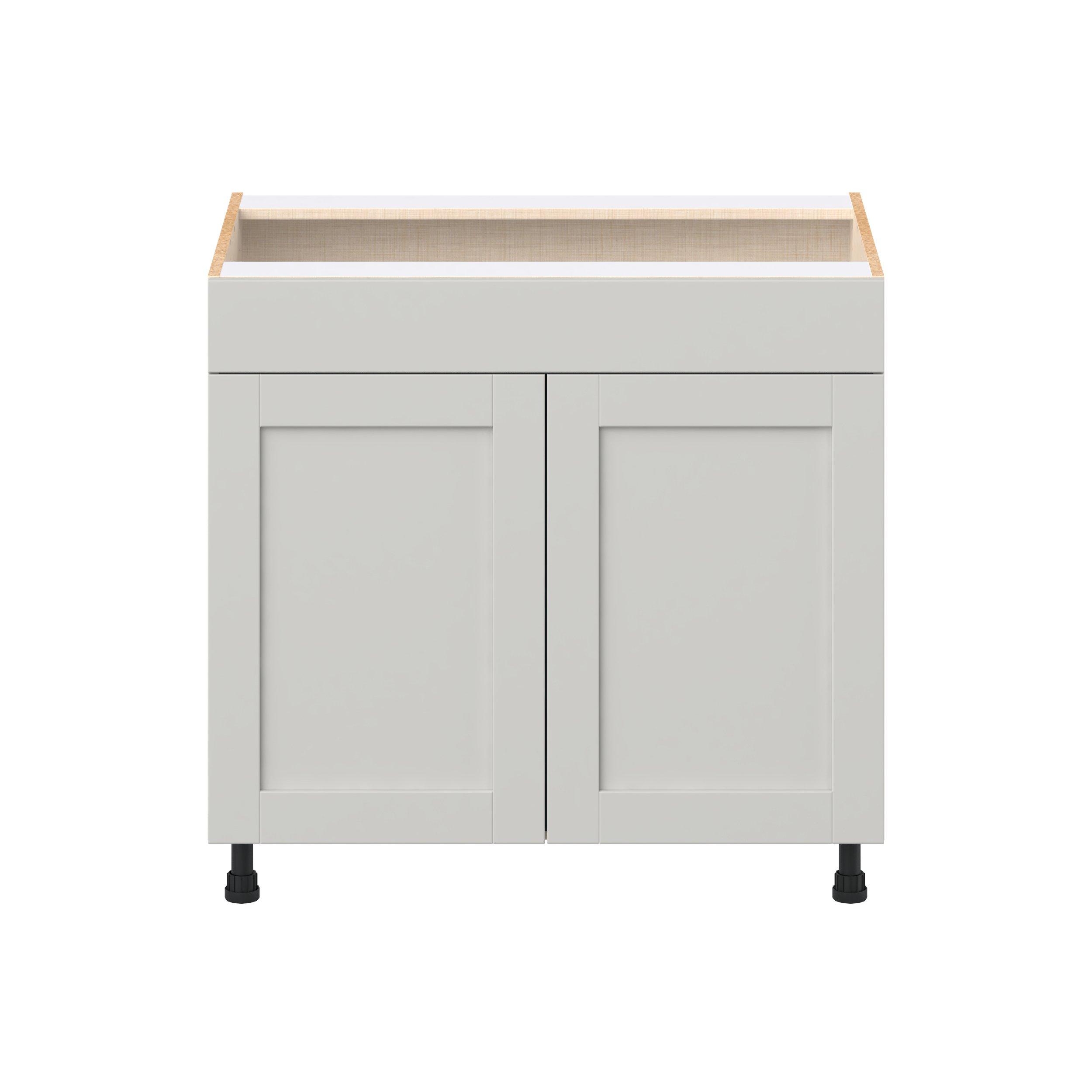Summerhill 36 in. Light Gray Sink Base Cabinet with False Front