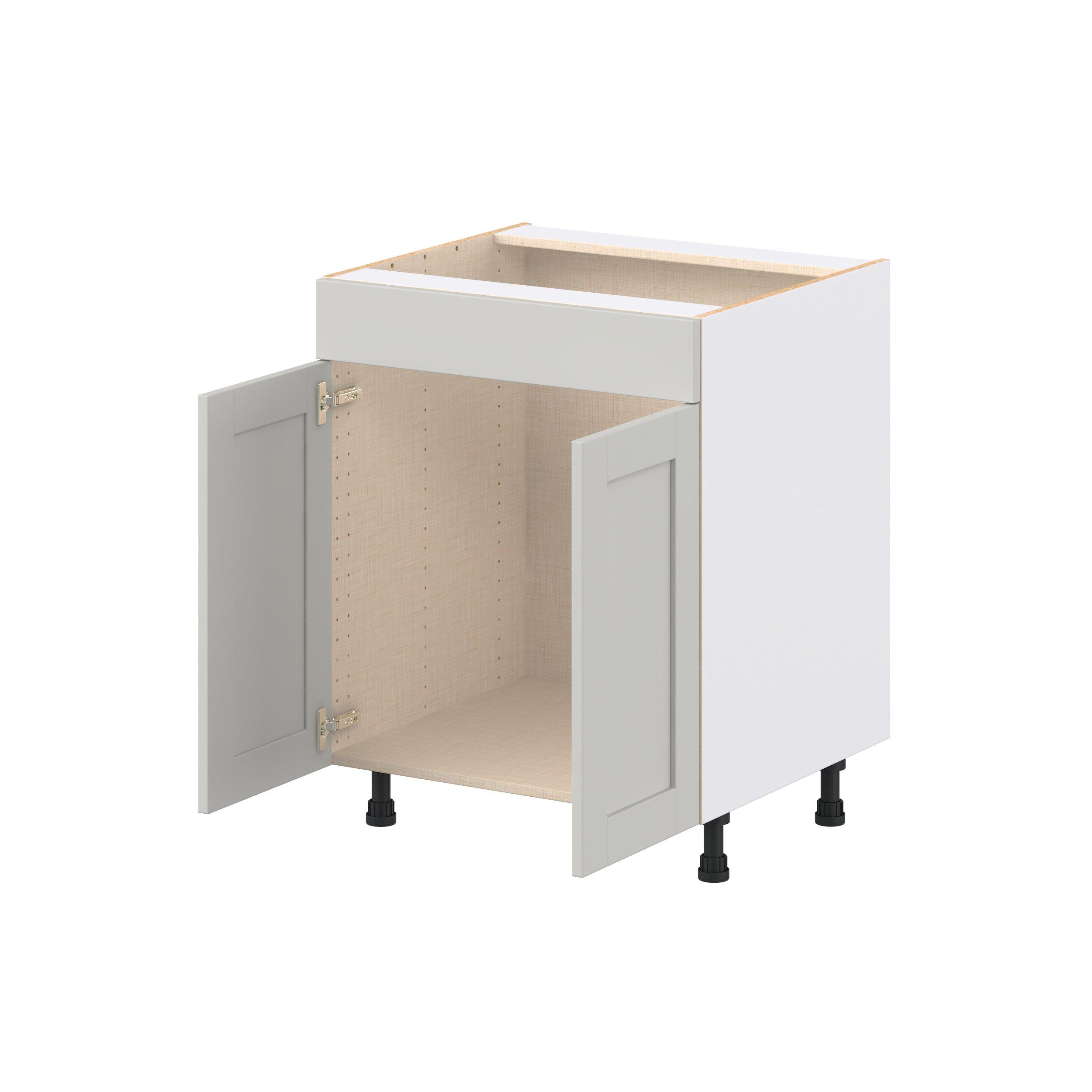 Summerhill 27 in. Light Gray Sink Base Cabinet with False Front