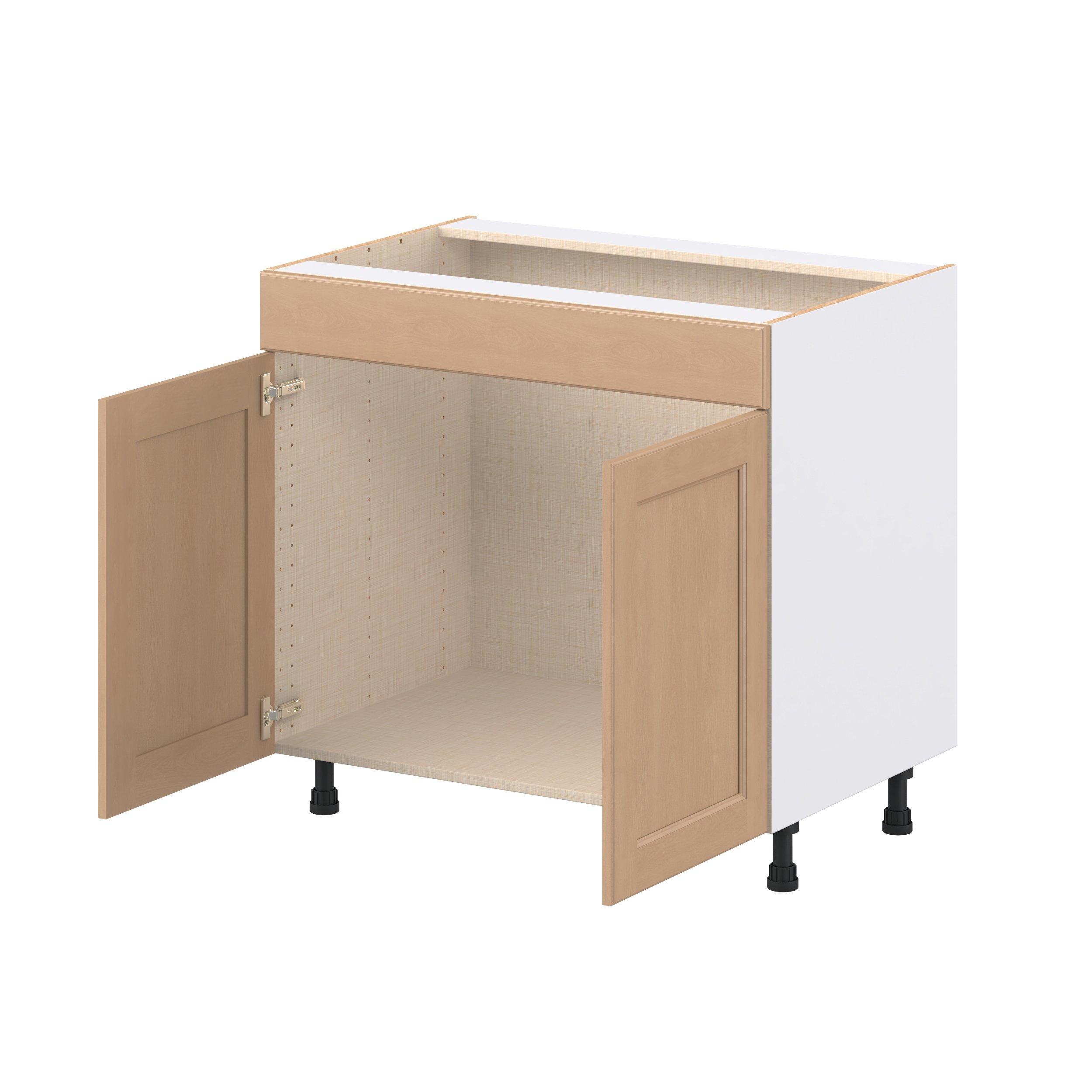 Sugarhill 36 in. Stained Sugar Cookie Sink Base Cabinet with False Front