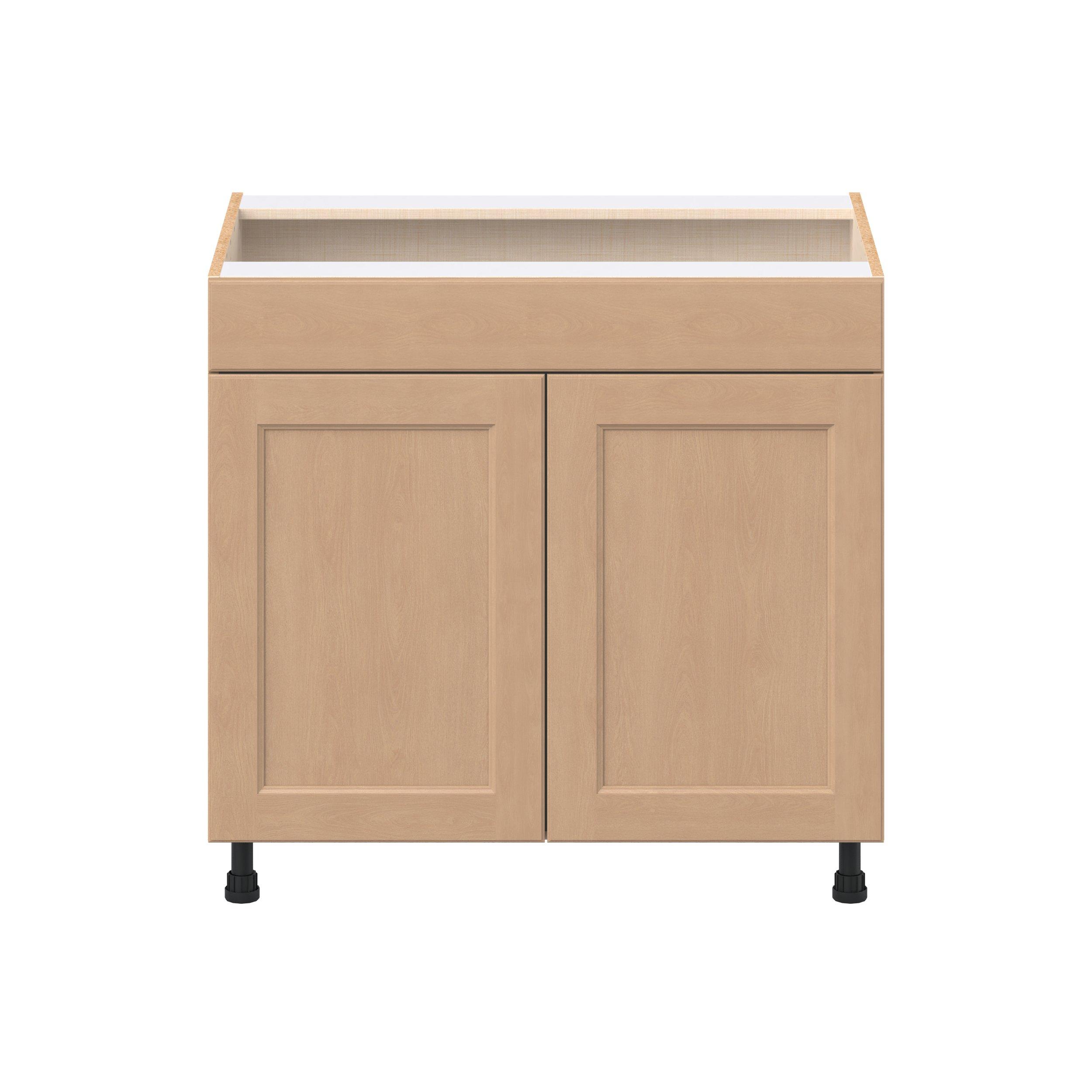 Sugarhill 36 in. Stained Sugar Cookie Sink Base Cabinet with False Front