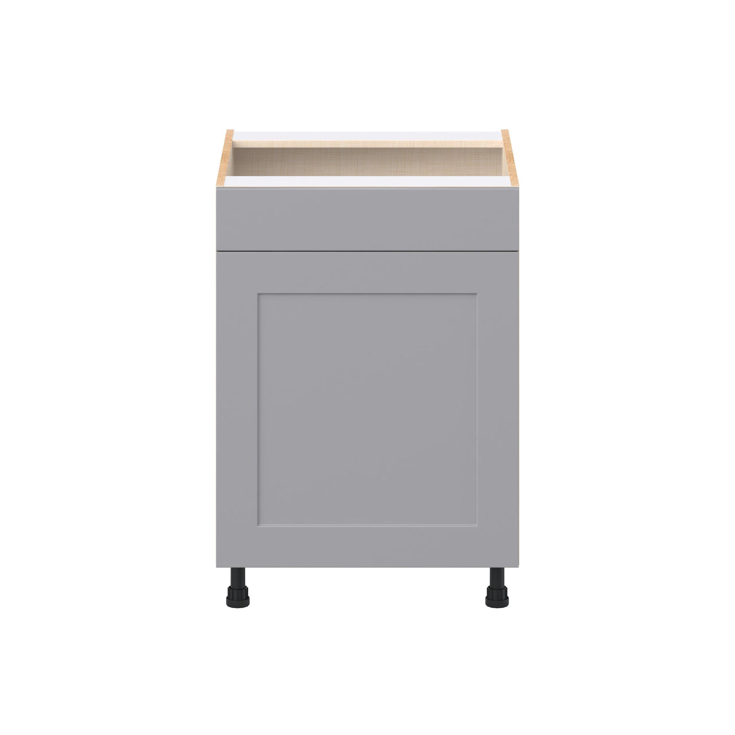 Candler 24 in. Painted Slate Gray Sink Base Cabinet with False Front