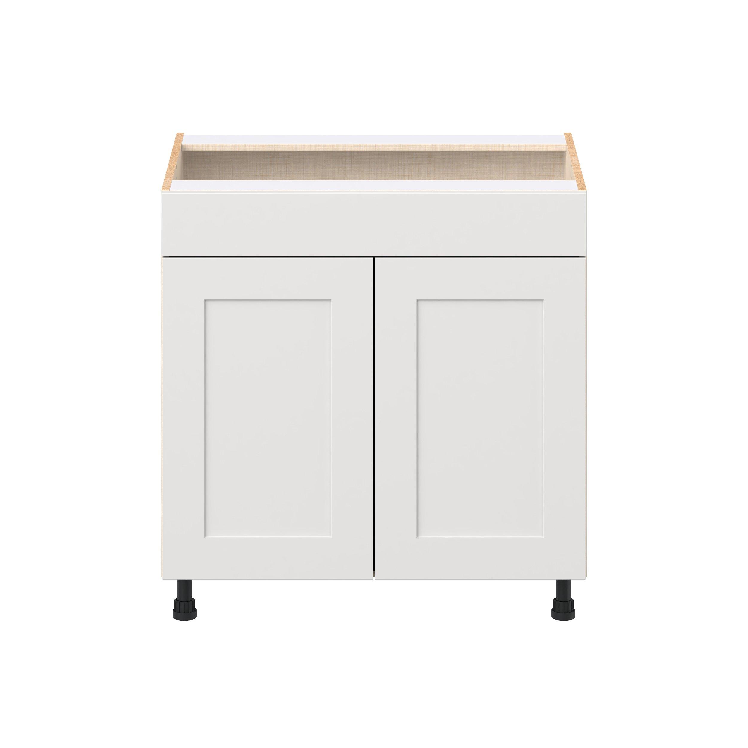 Candler 33 in. Painted Warm White Sink Base Cabinet with False Front