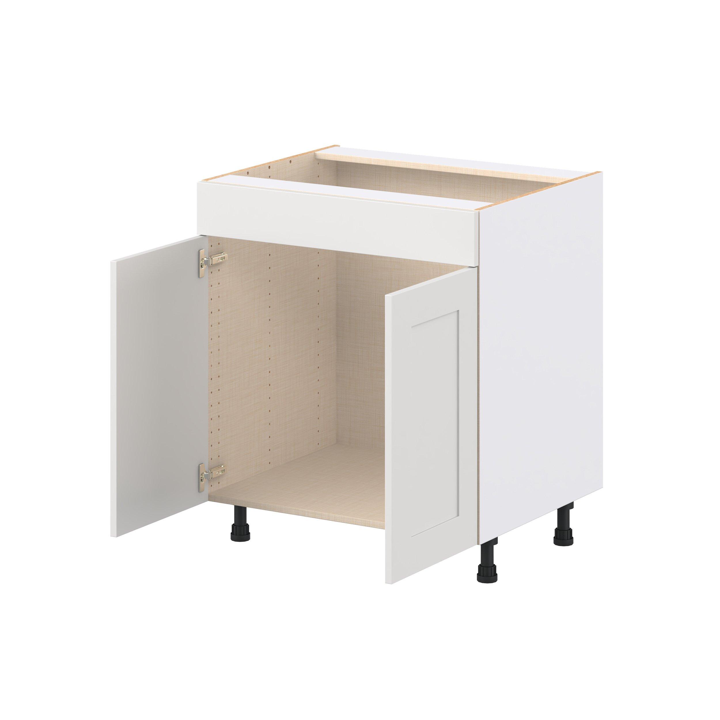 Candler 30 in. Painted Warm White Sink Base Cabinet with False Front