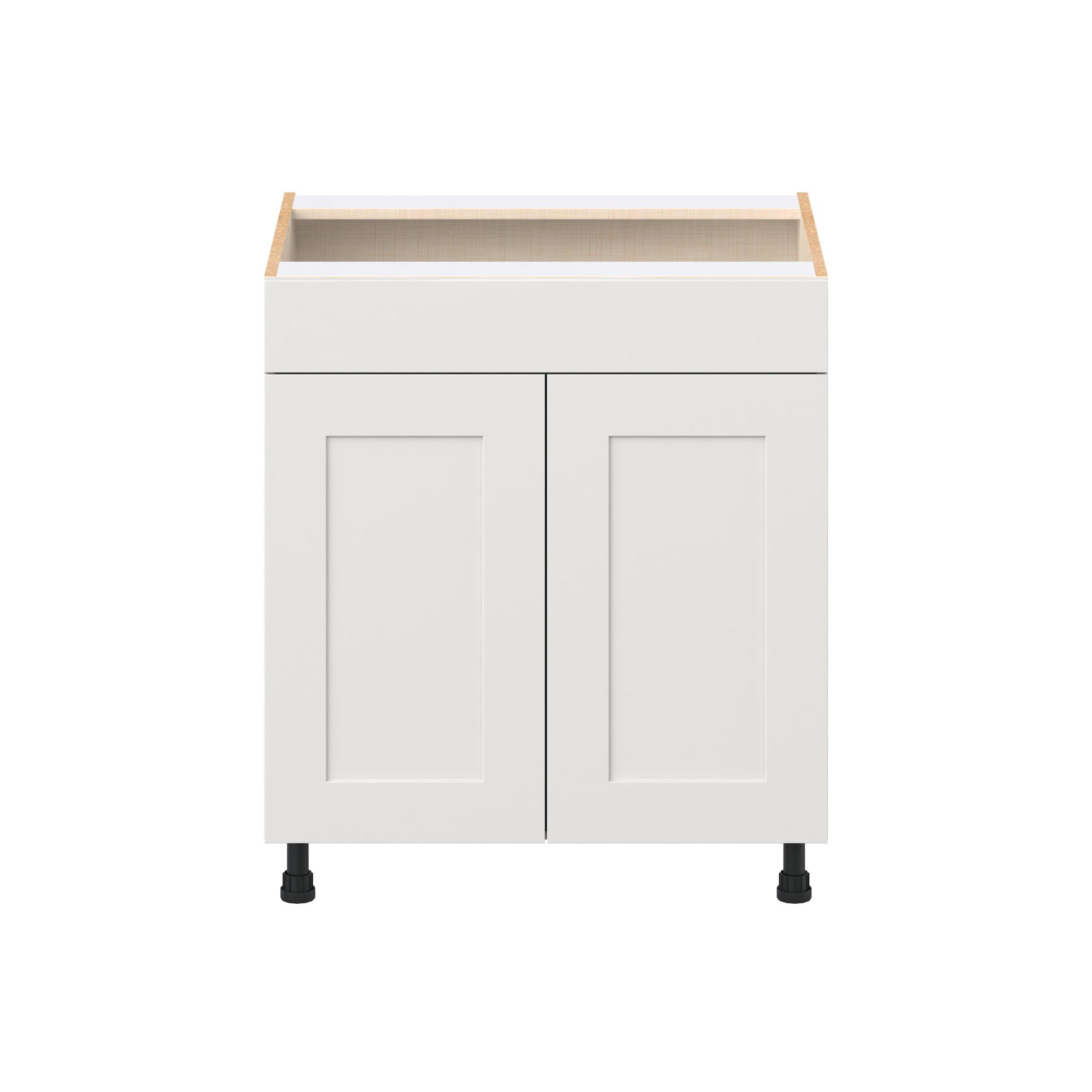 Candler 30 in. Painted Warm White Sink Base Cabinet with False Front