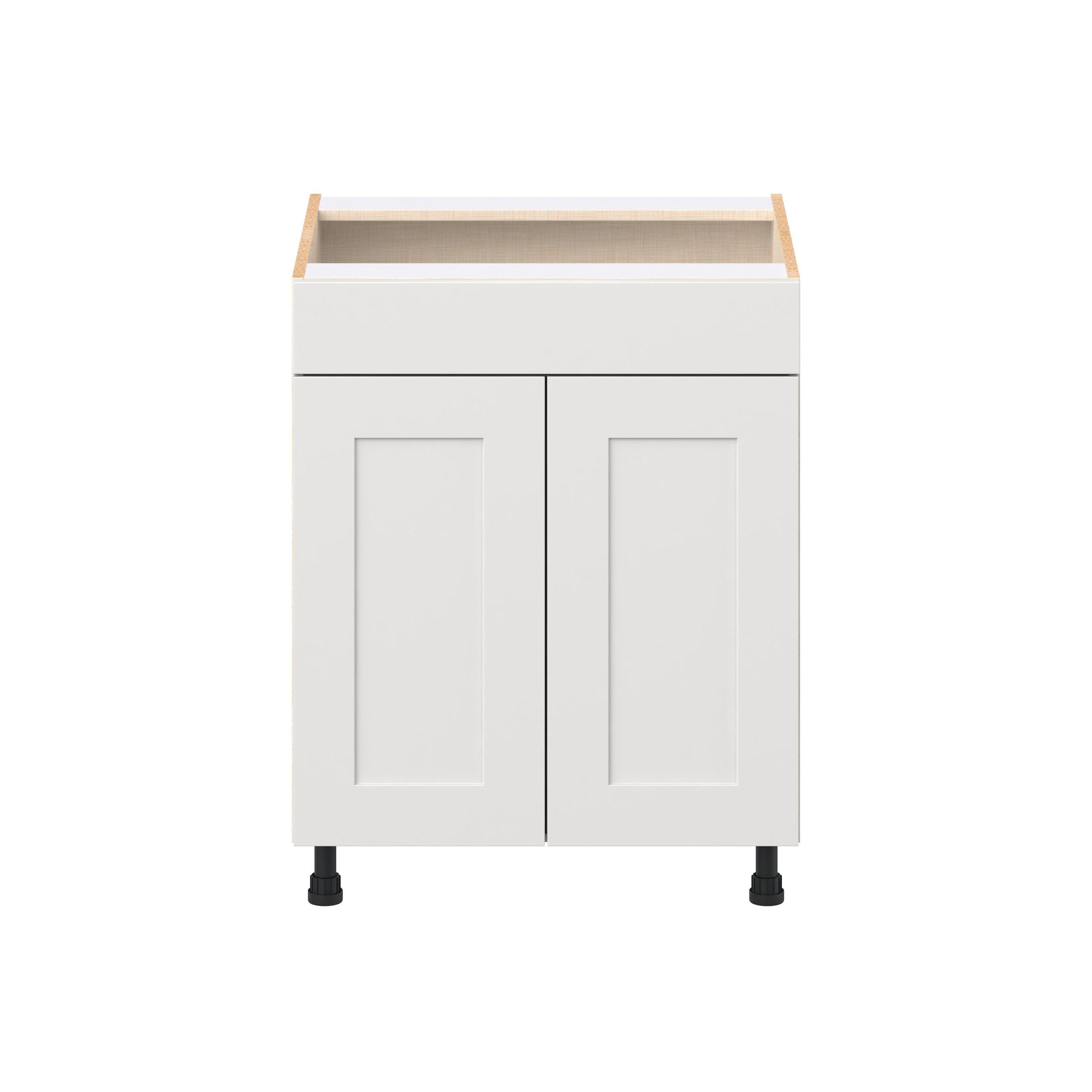 Candler 27 in. Painted Warm White Sink Base Cabinet with False Front