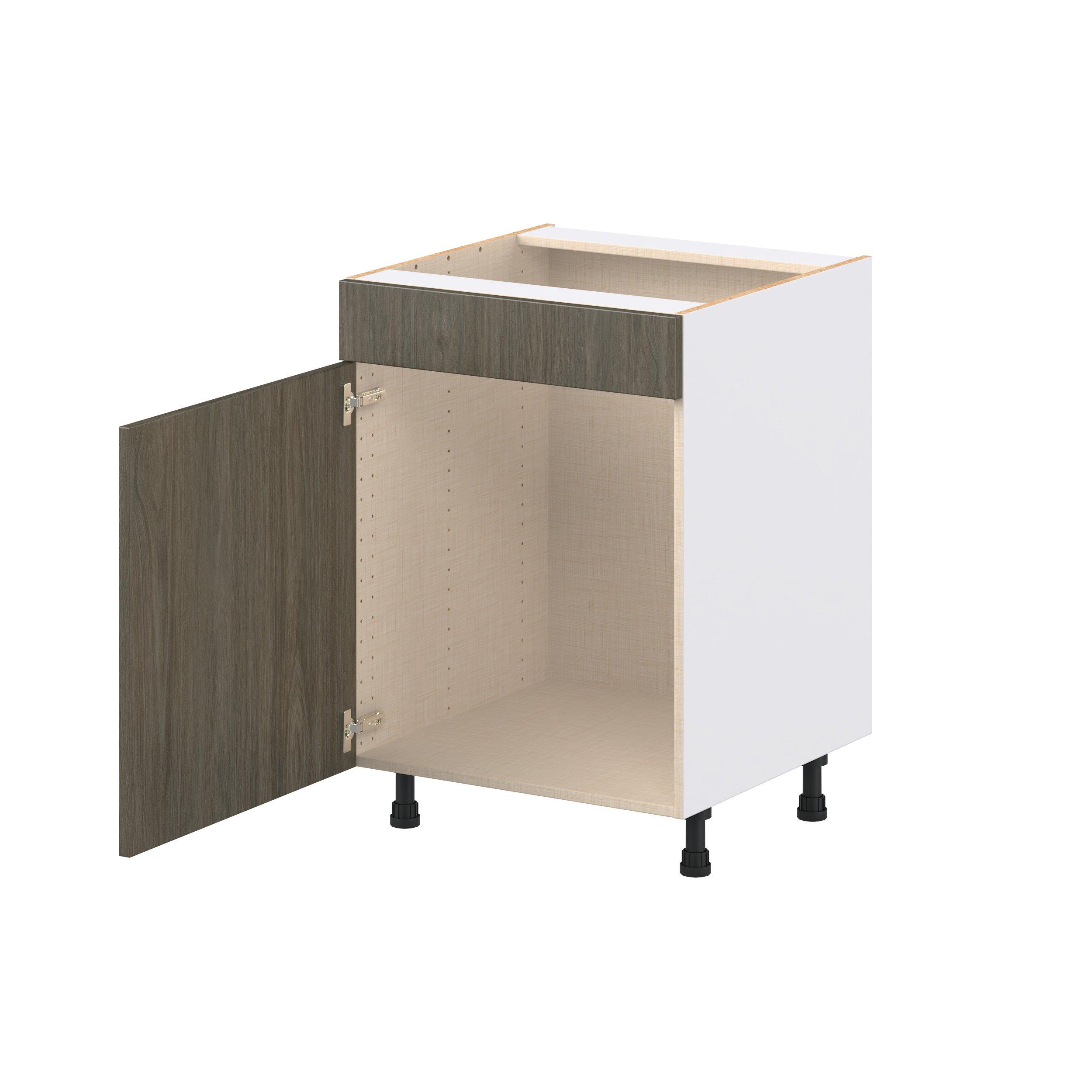 Glenwood 24 in. Burnt Walnut Sink Base Cabinet with False Front