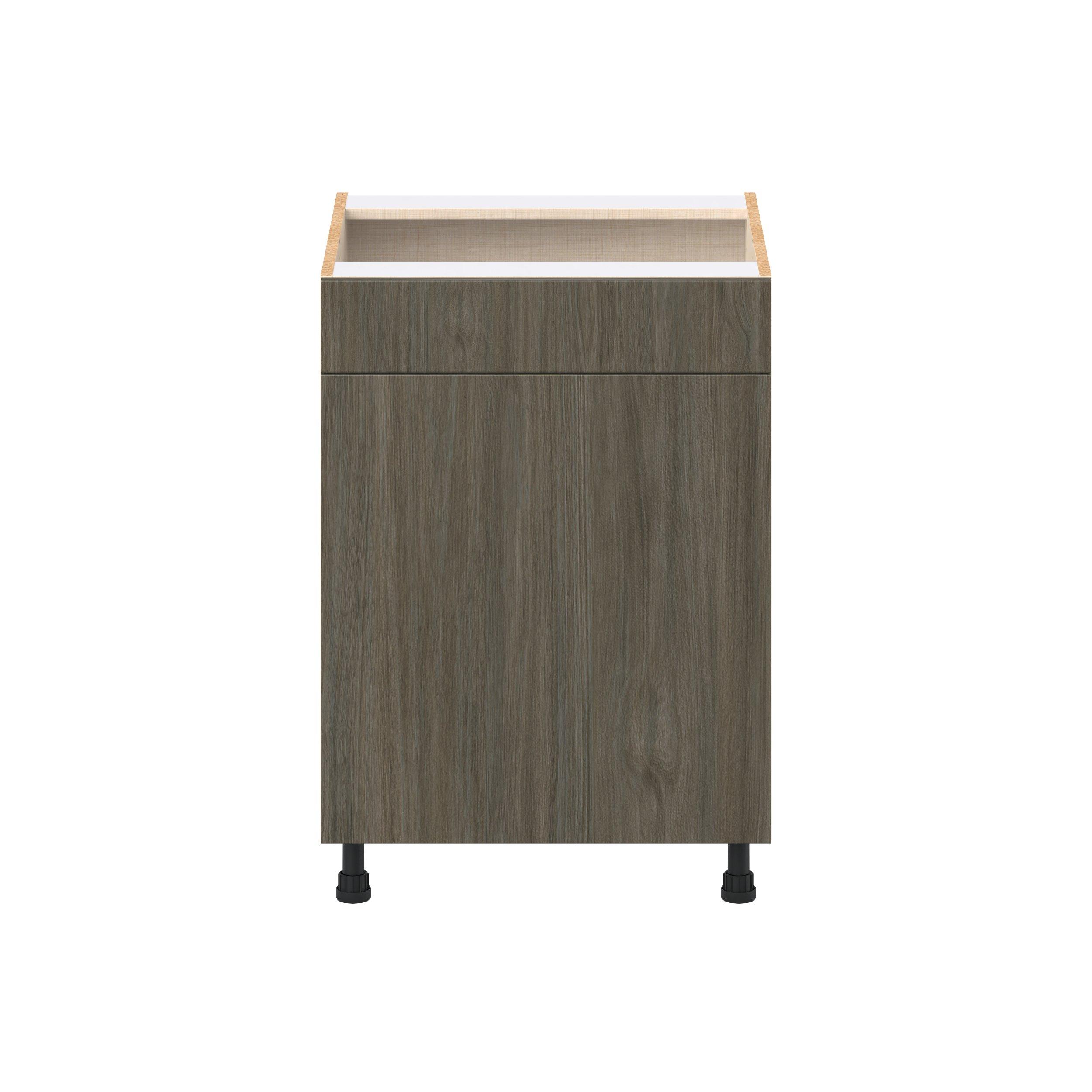 Glenwood 24 in. Burnt Walnut Sink Base Cabinet with False Front