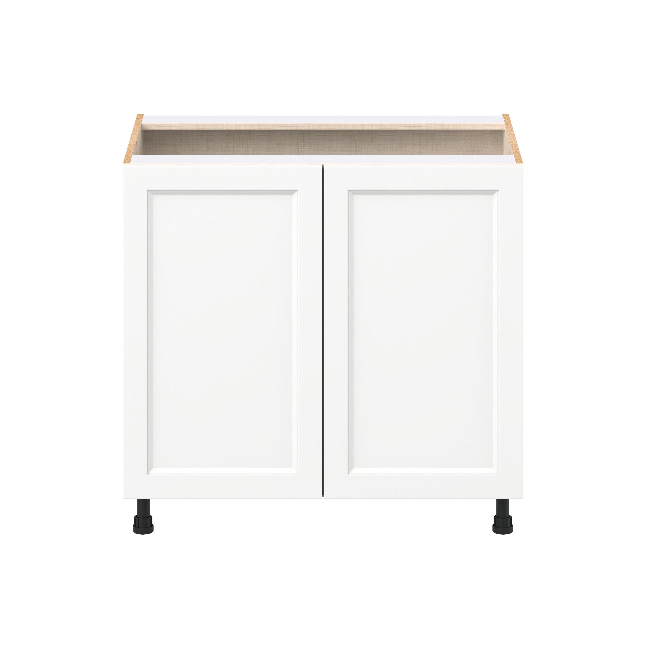 Peachtree 36 in. Painted Bright White Sink Base Cabinet