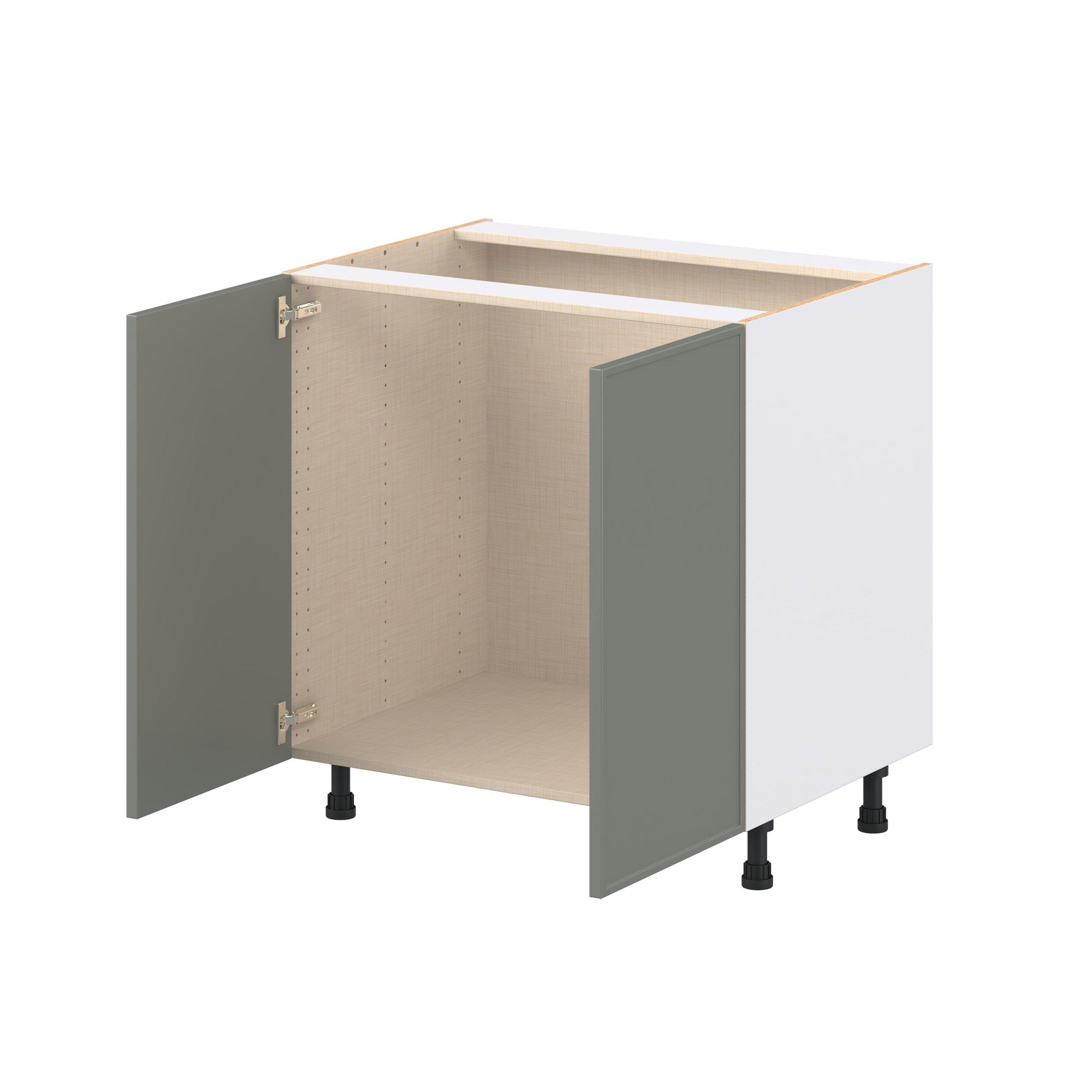 Linden 33 in. Painted Moss Green Sink Base Cabinet