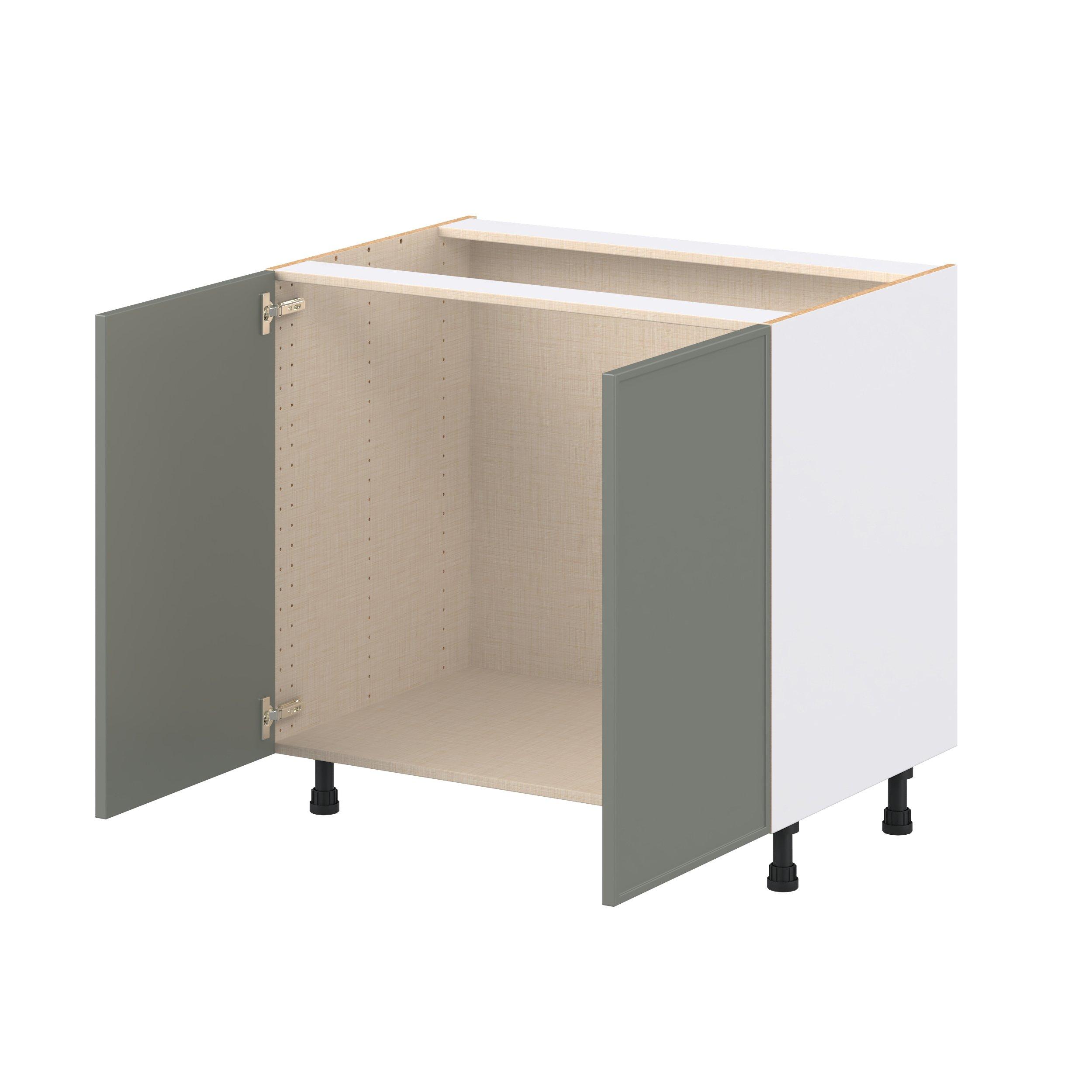 Linden 36 in. Painted Moss Green Sink Base Cabinet
