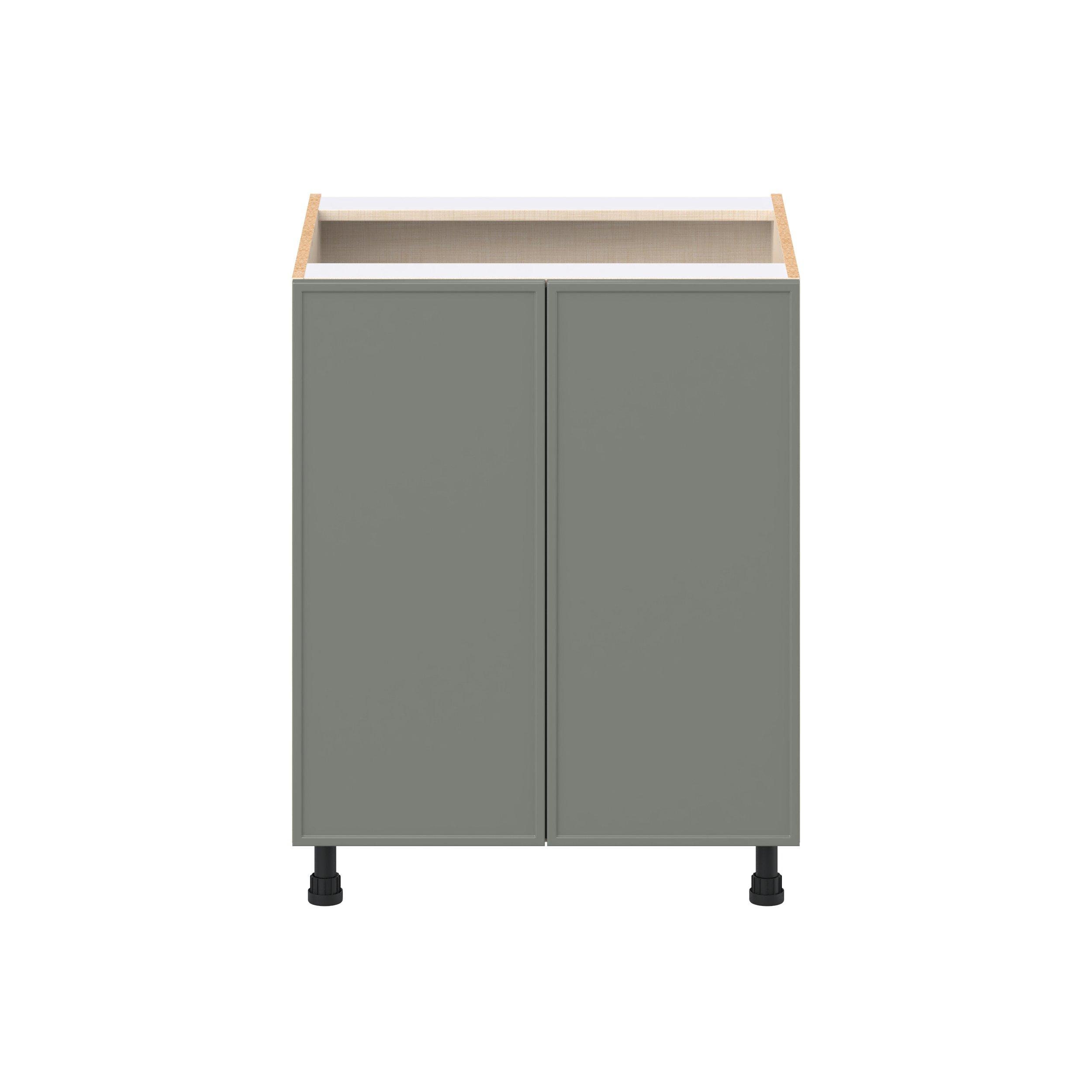 Linden 27 in. Painted Moss Green Sink Base Cabinet