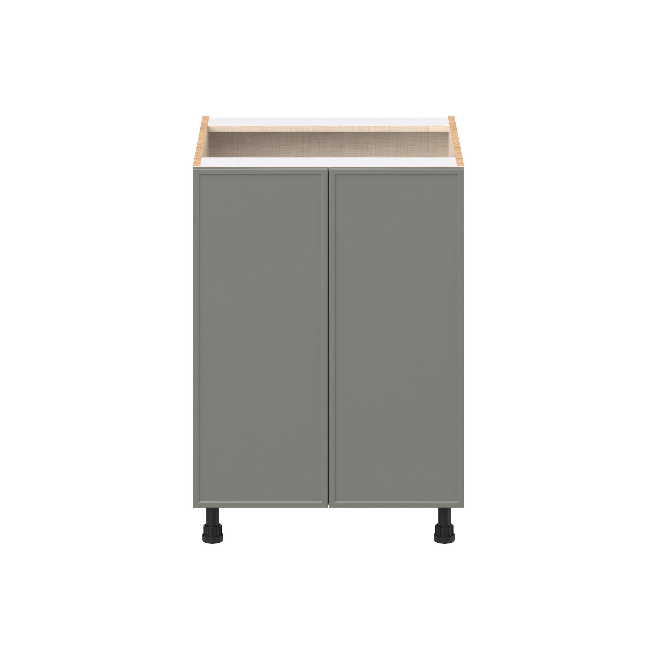 Linden 24 in. Painted Moss Green Sink Base Cabinet