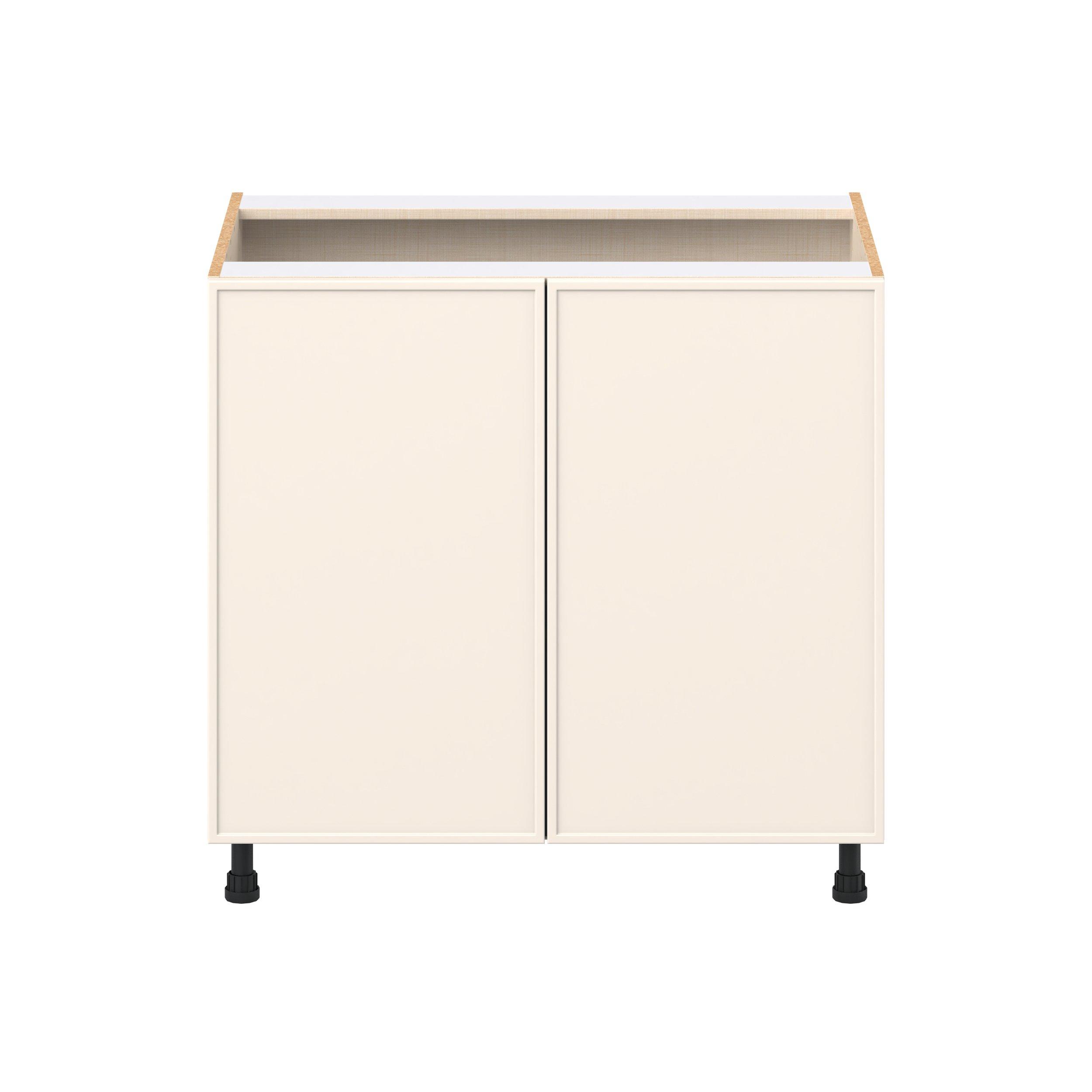 Linden 36 in. Painted Washed Linen Sink Base Cabinet