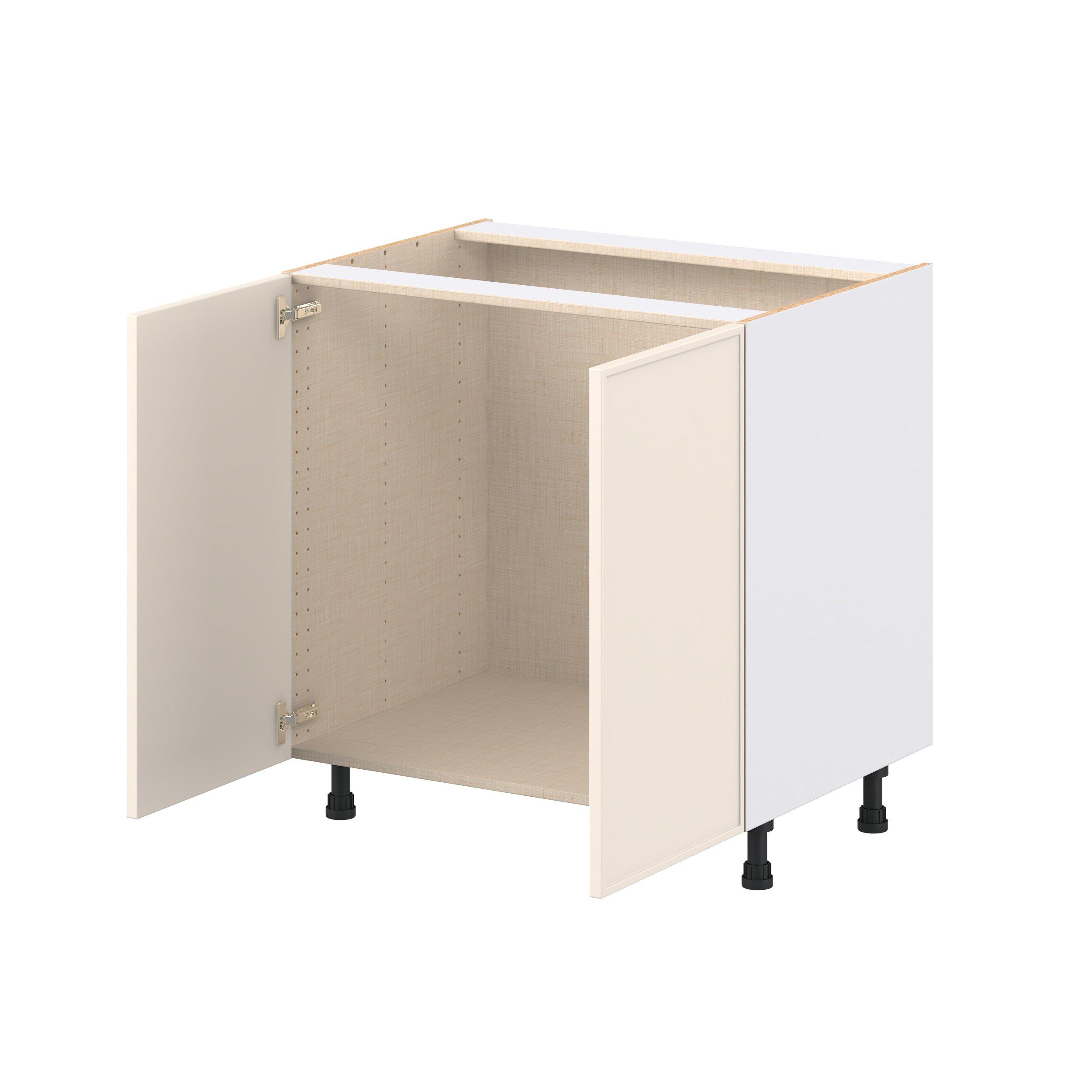 Linden 33 in. Painted Washed Linen Sink Base Cabinet