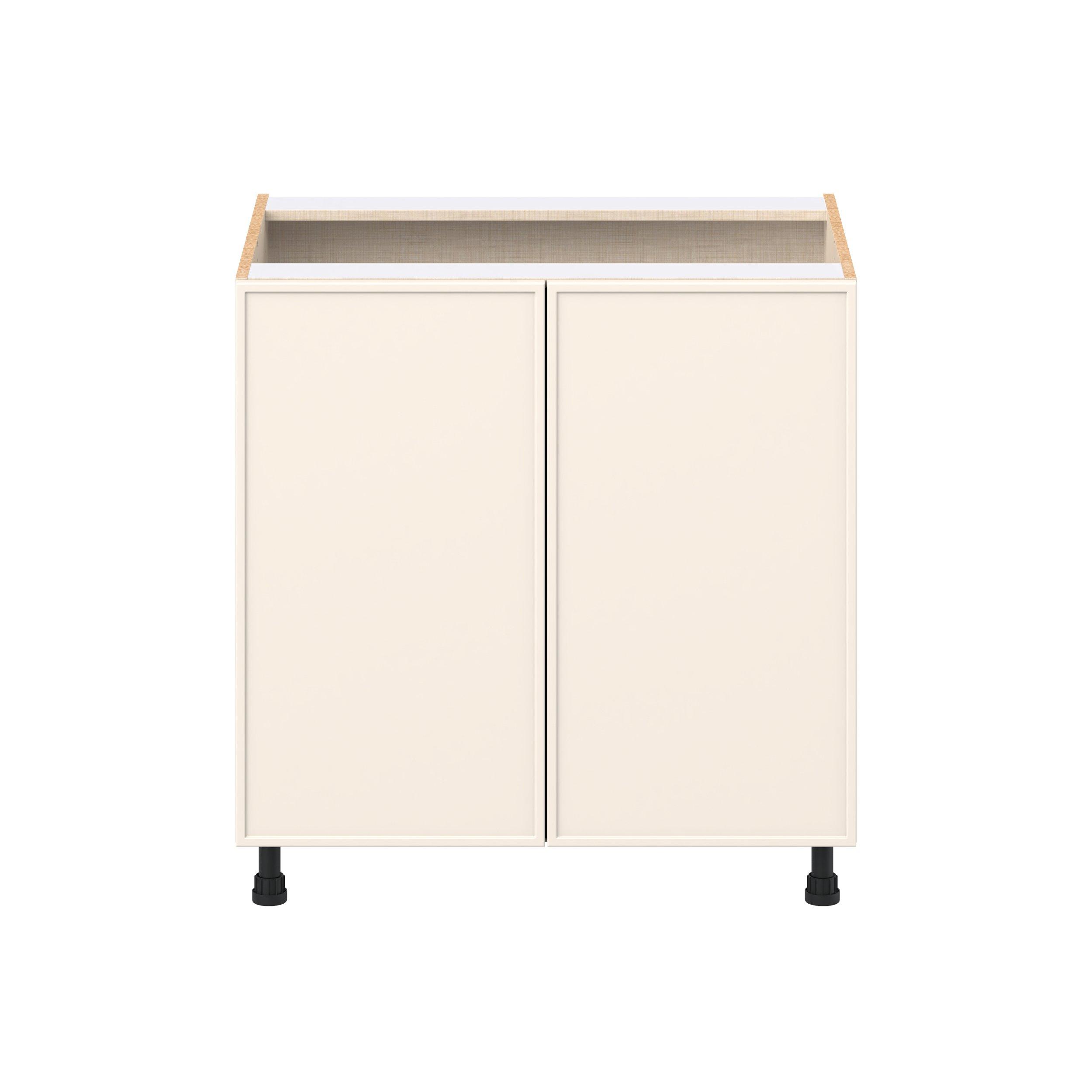 Linden 33 in. Painted Washed Linen Sink Base Cabinet