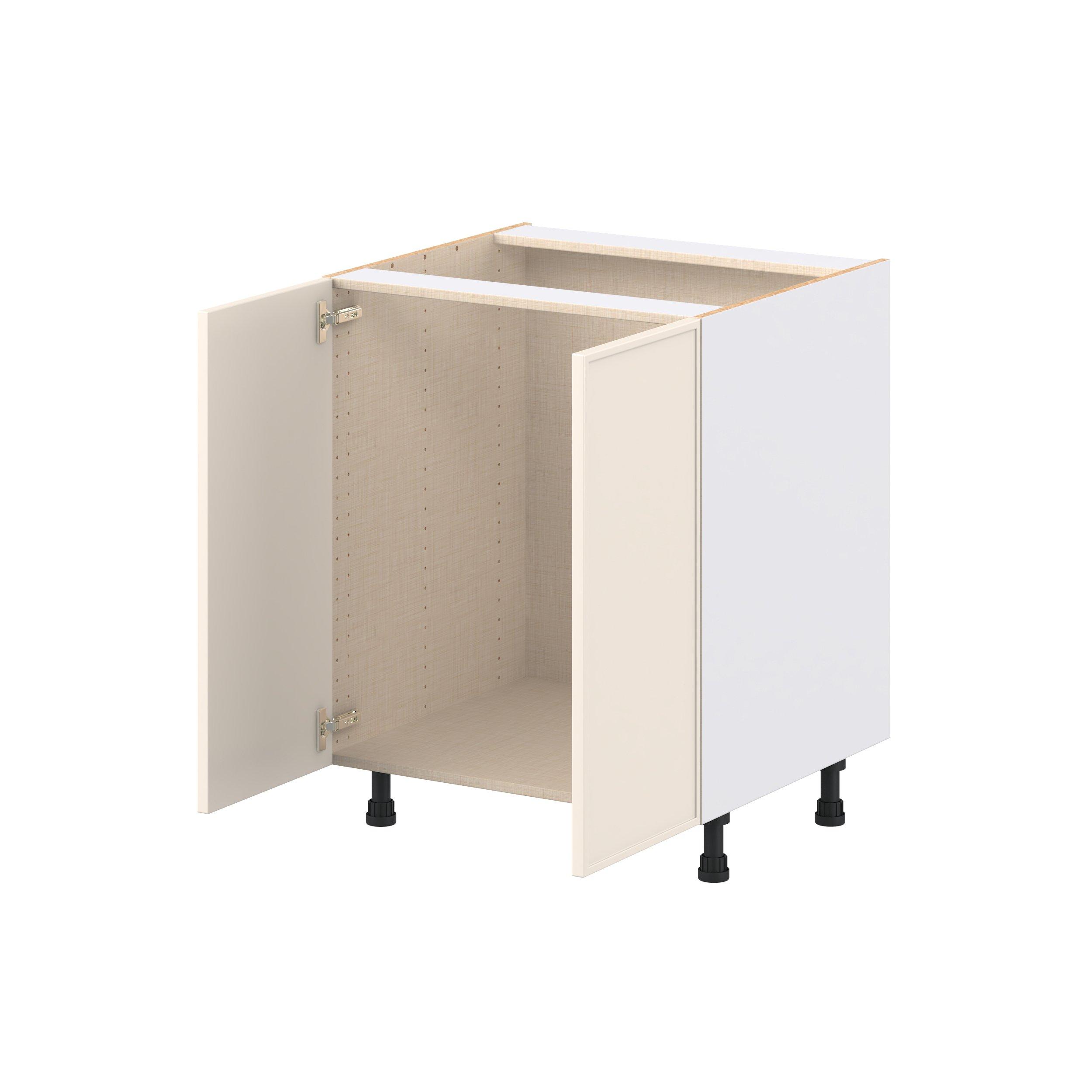 Linden 27 in. Painted Washed Linen Sink Base Cabinet