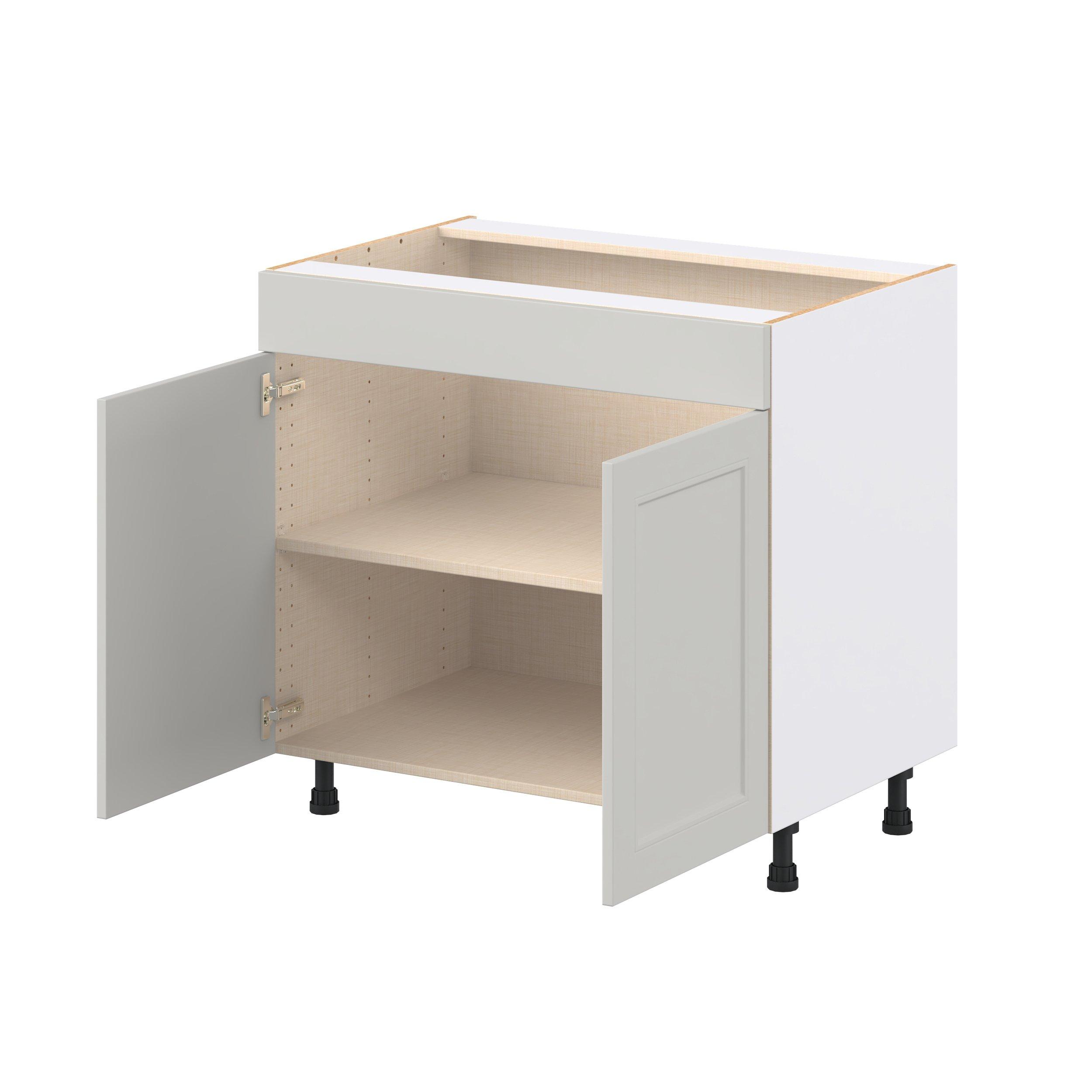 Lenox 36 in. Painted Light Gray Cooktop Base Cabinet