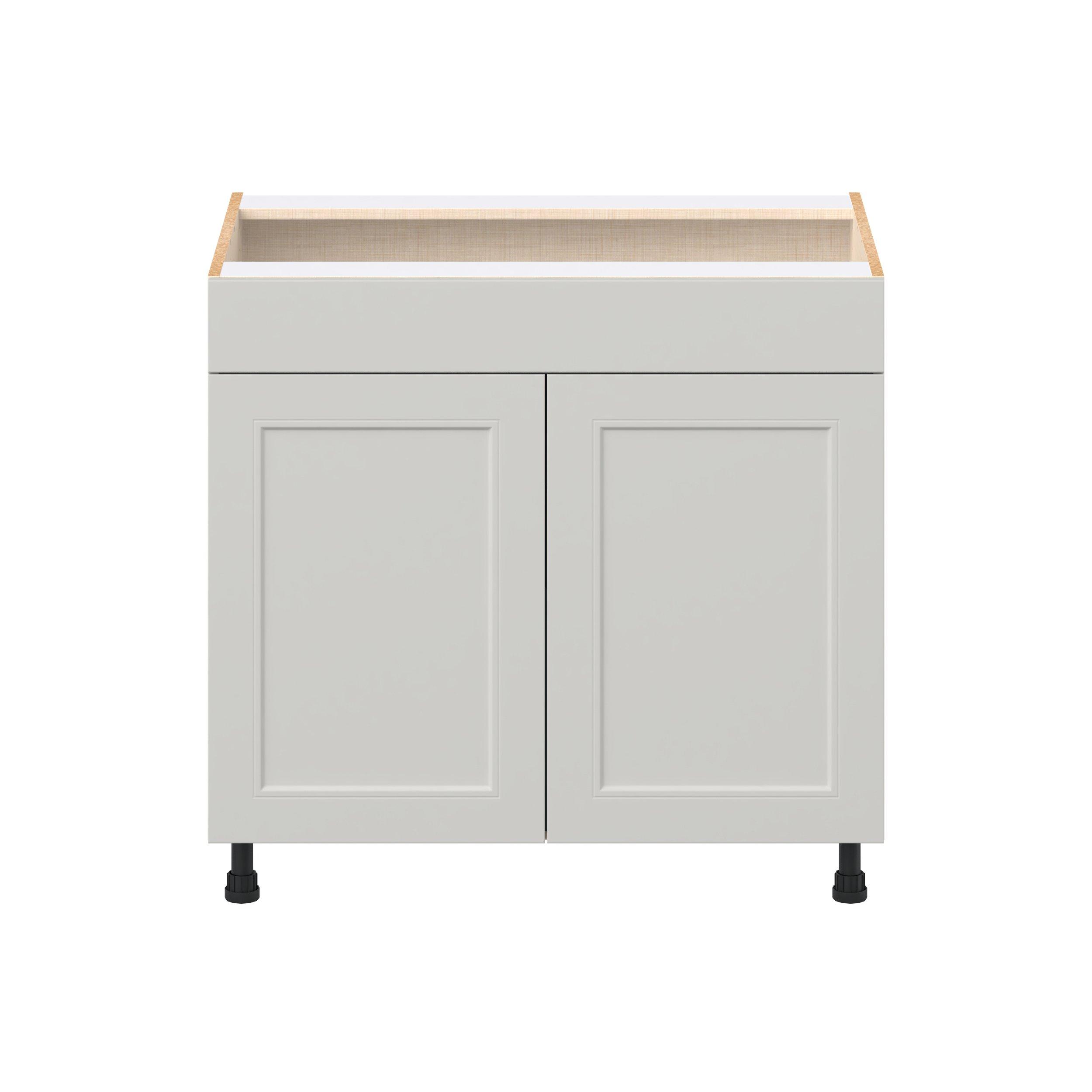 Lenox 36 in. Painted Light Gray Cooktop Base Cabinet
