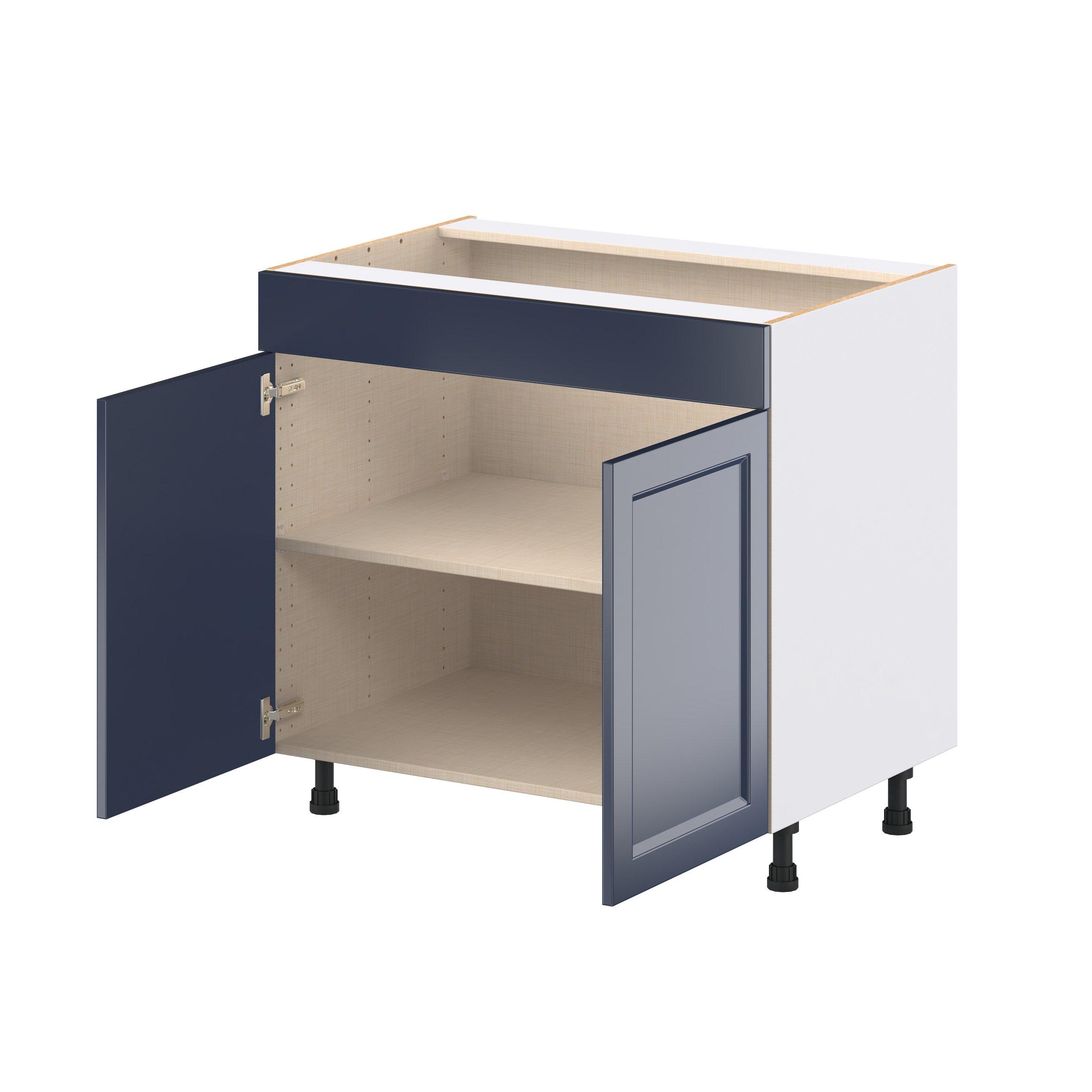 Peachtree 36 in. Painted Midnight Blue Cooktop Base Cabinet