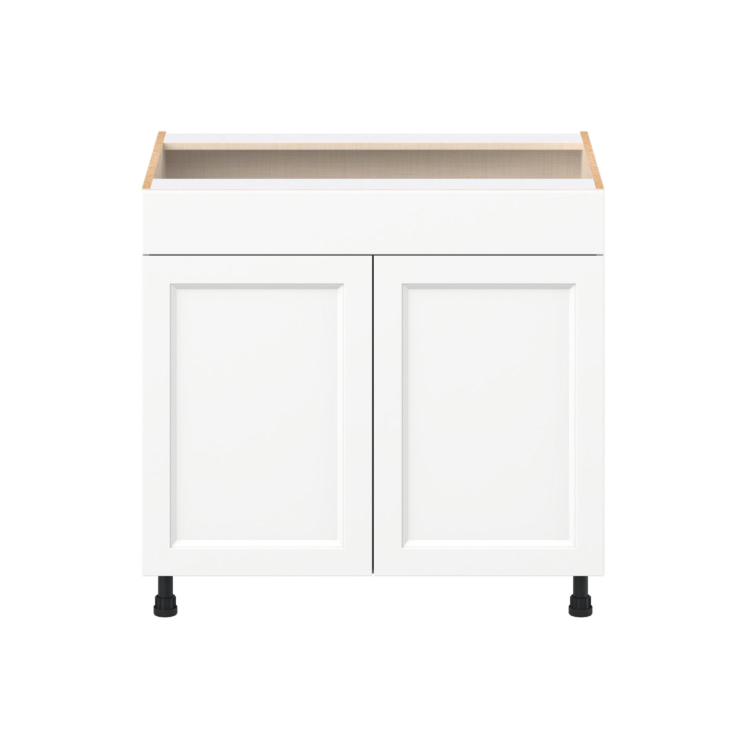 Peachtree 36 in. Painted Bright White Cooktop Base Cabinet