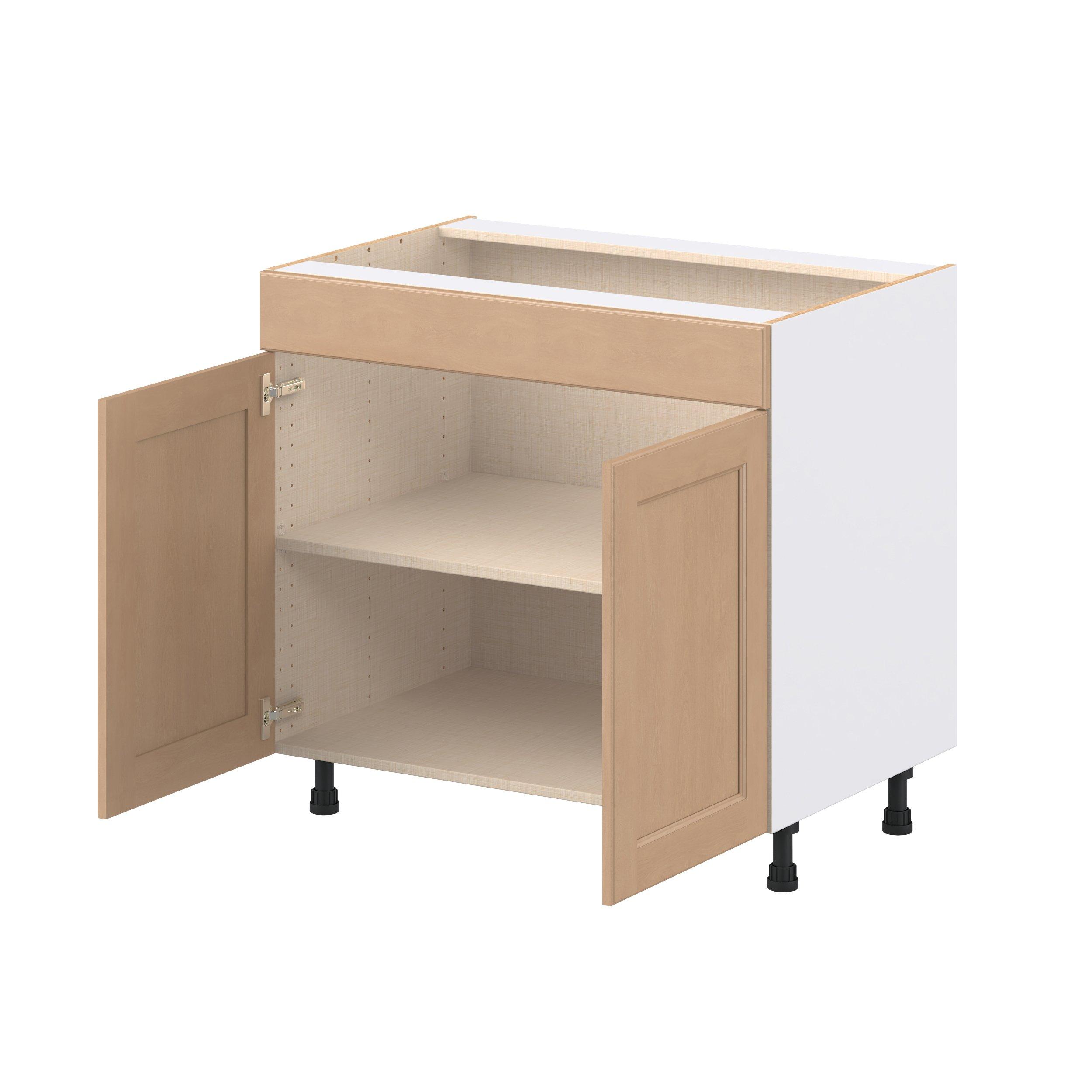 Sugarhill 36 in. Stained Sugar Cookie Cooktop Base Cabinet