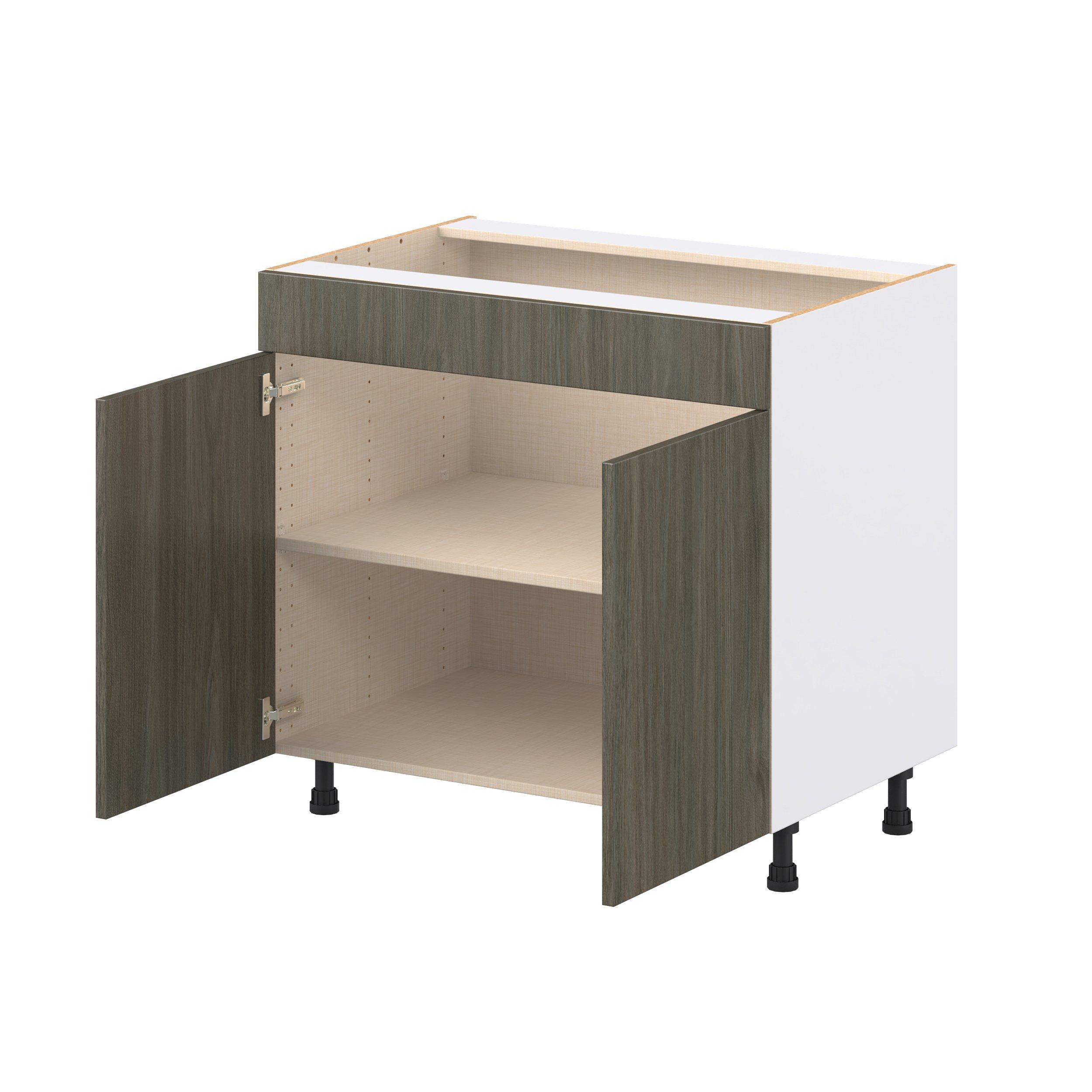 Glenwood 36 in. Burnt Walnut Cooktop Base Cabinet