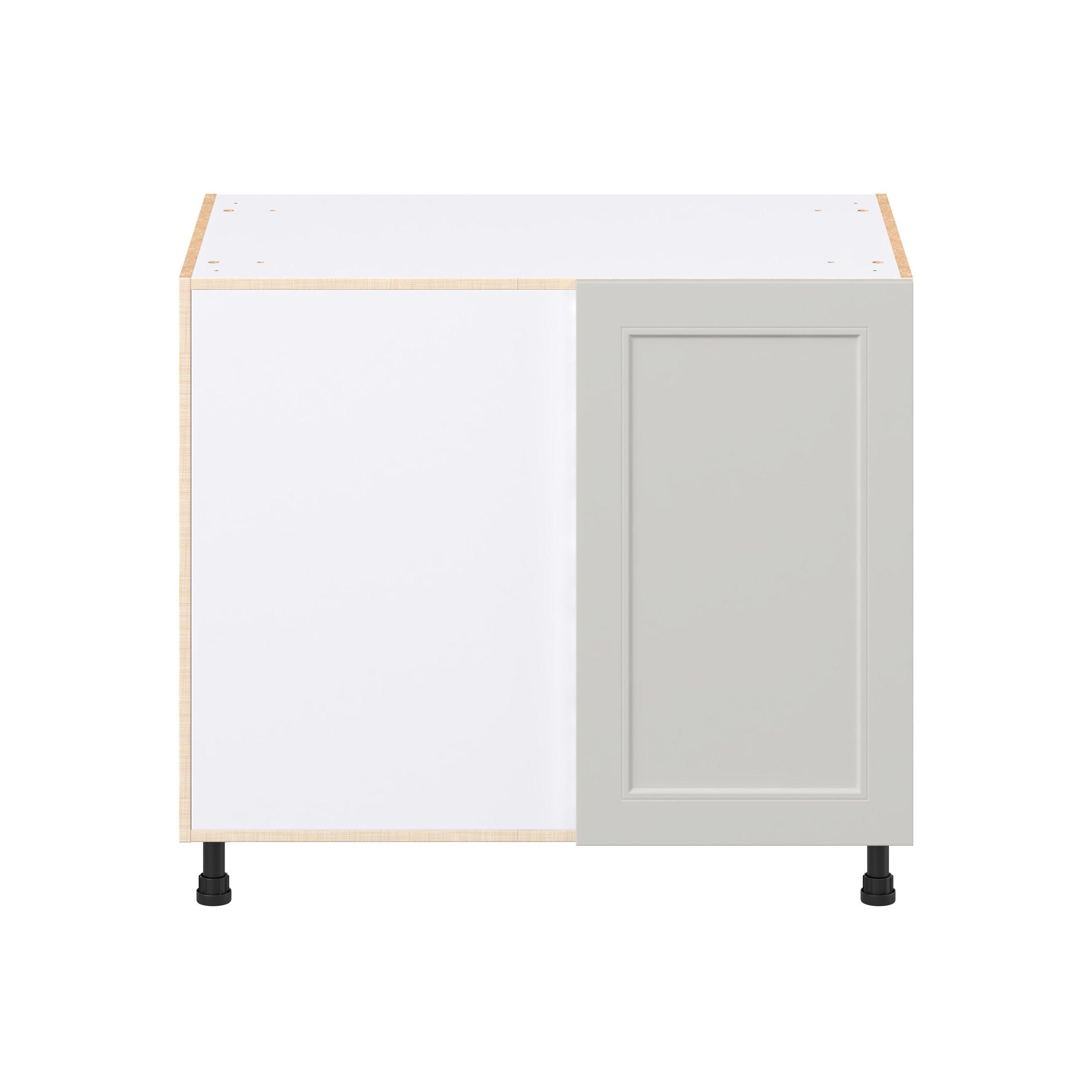 Lenox 39 in. Painted Light Gray Swing Out Blind Corner Base Cabinet