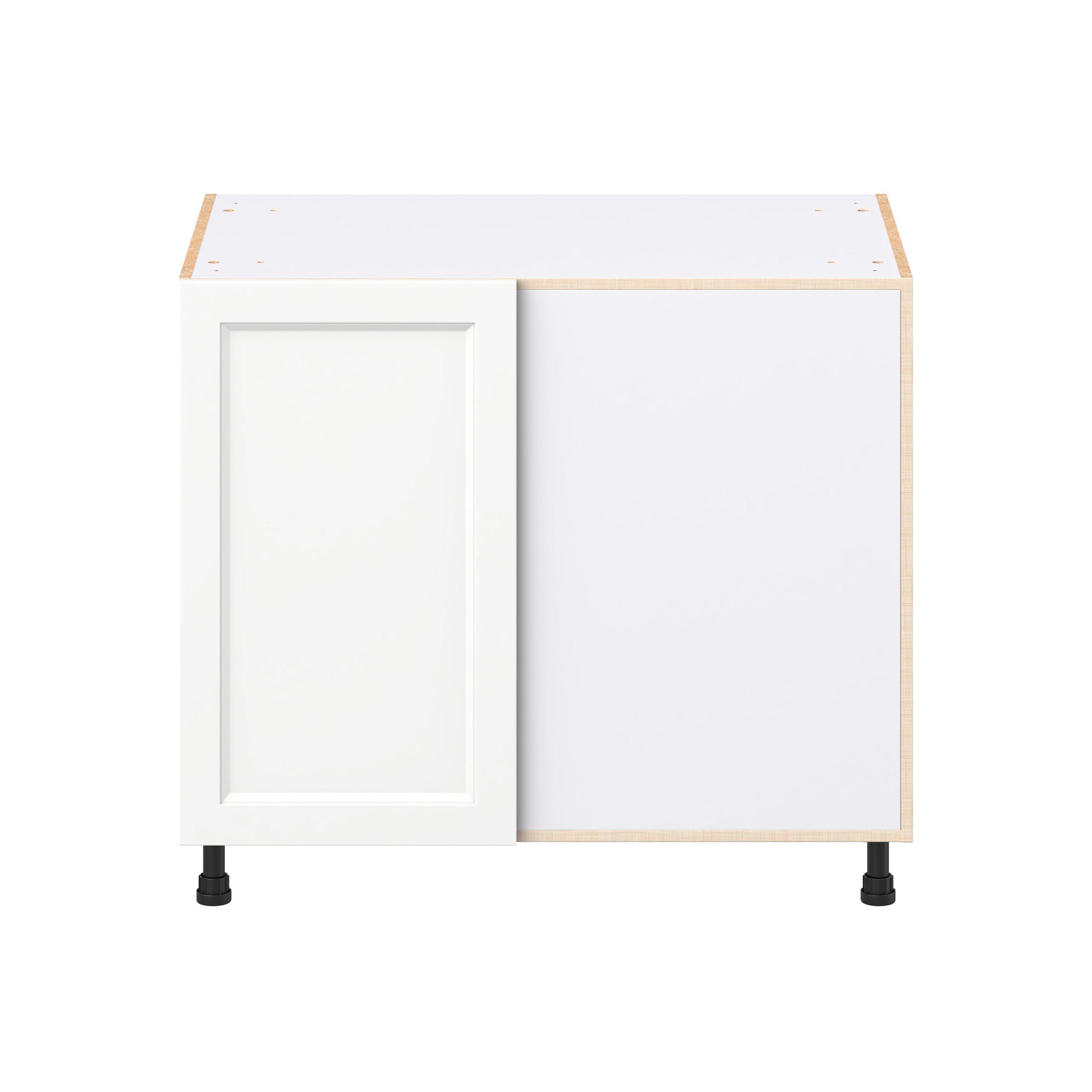Peachtree 39 in. Painted Bright White Swing Out Blind Corner Base Cabinet