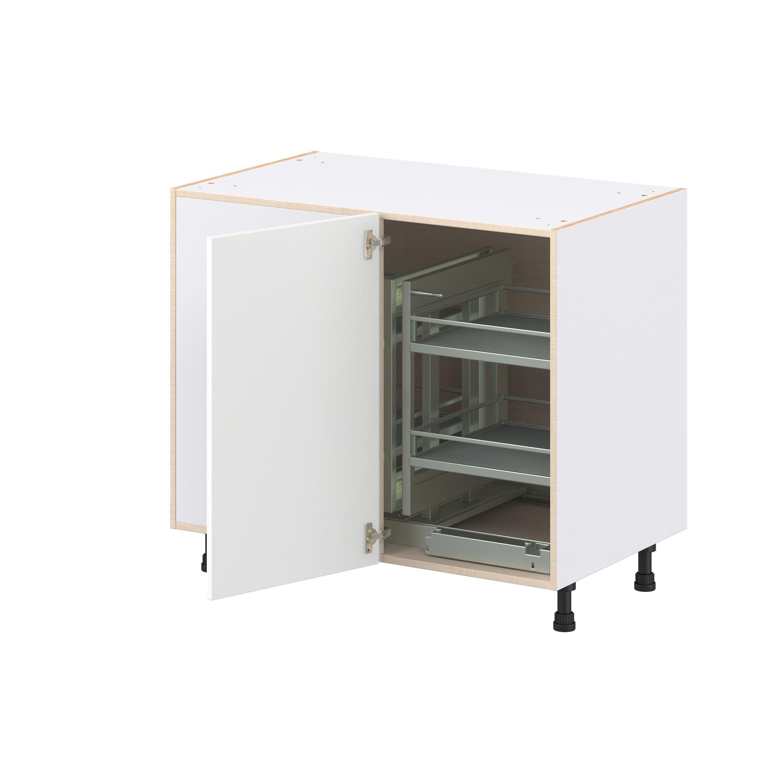 Peachtree 39 in. Painted Bright White Swing Out Blind Corner Base Cabinet