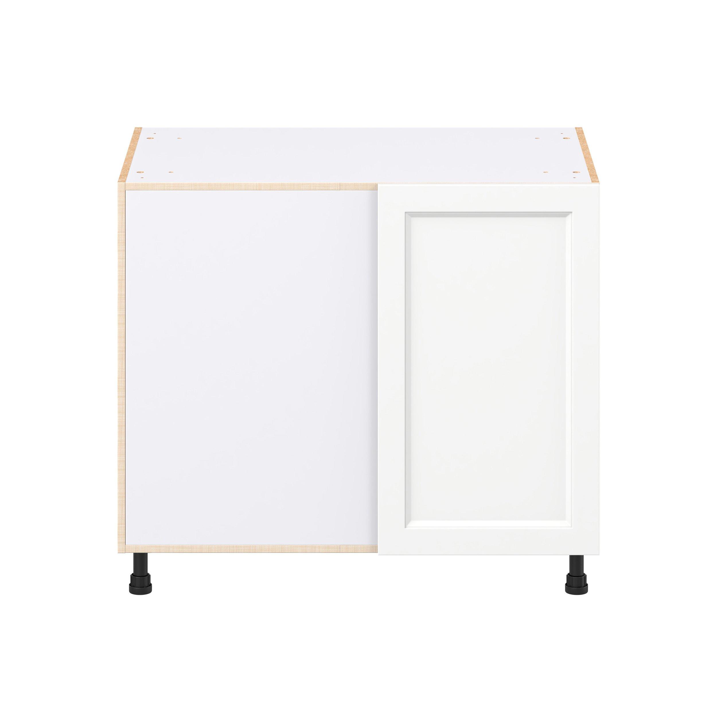 Peachtree 39 in. Painted Bright White Swing Out Blind Corner Base Cabinet
