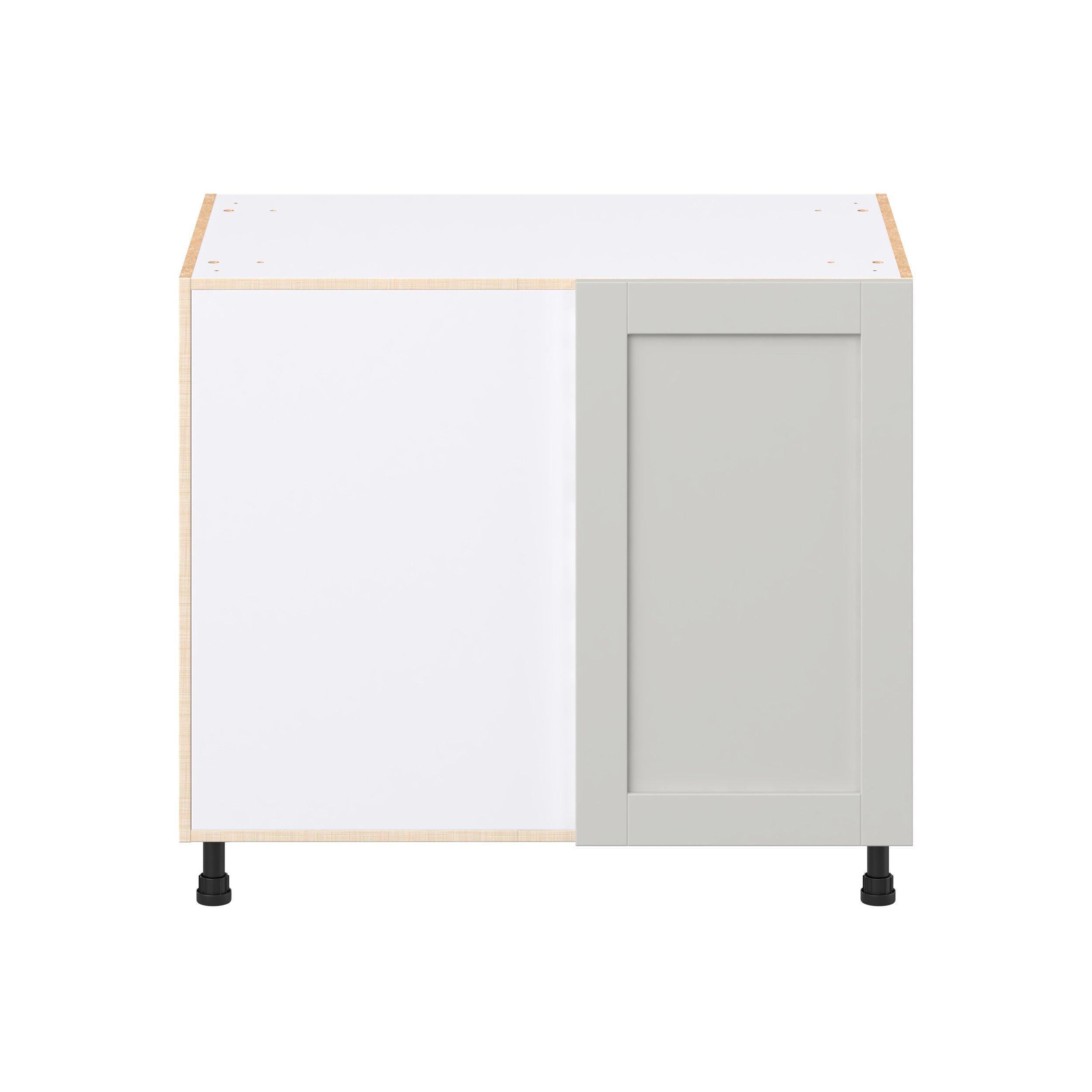Summerhill 39 in. Light Gray Swing Out Blind Corner Base Cabinet