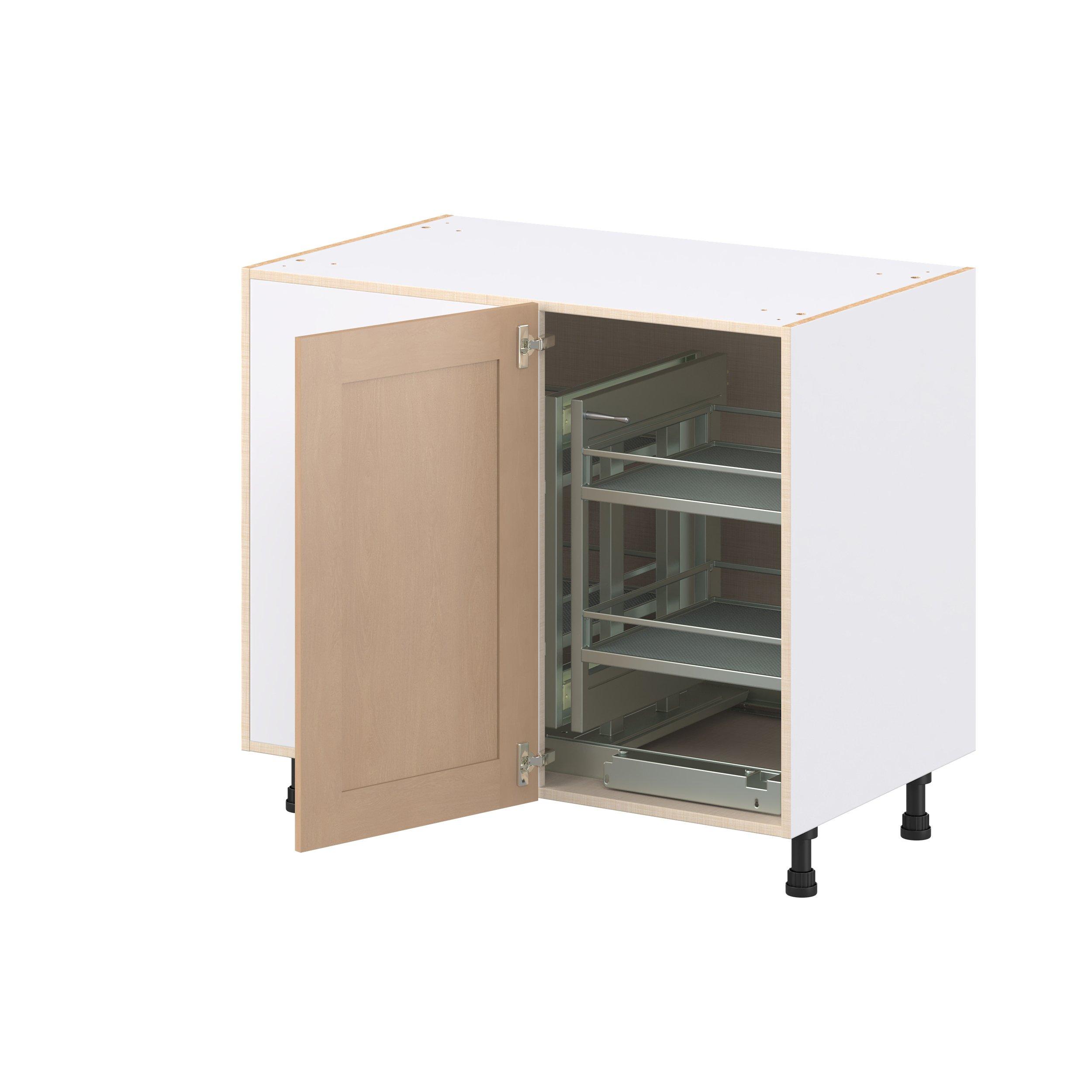 Sugarhill 39 in. Stained Sugar Cookie Swing Out Blind Corner Base Cabinet