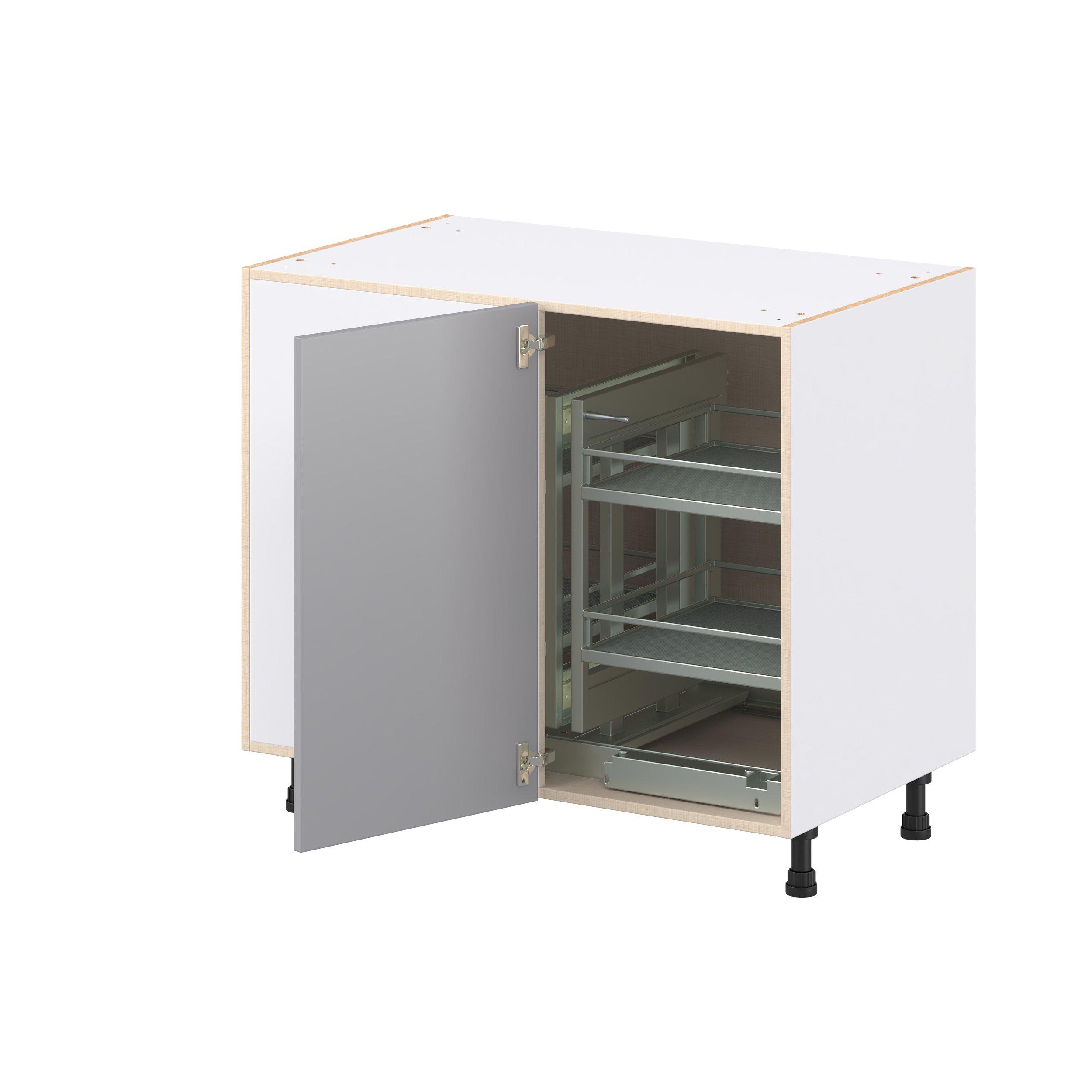 Candler 39 in. Painted Slate Gray Swing Out Blind Corner Base Cabinet