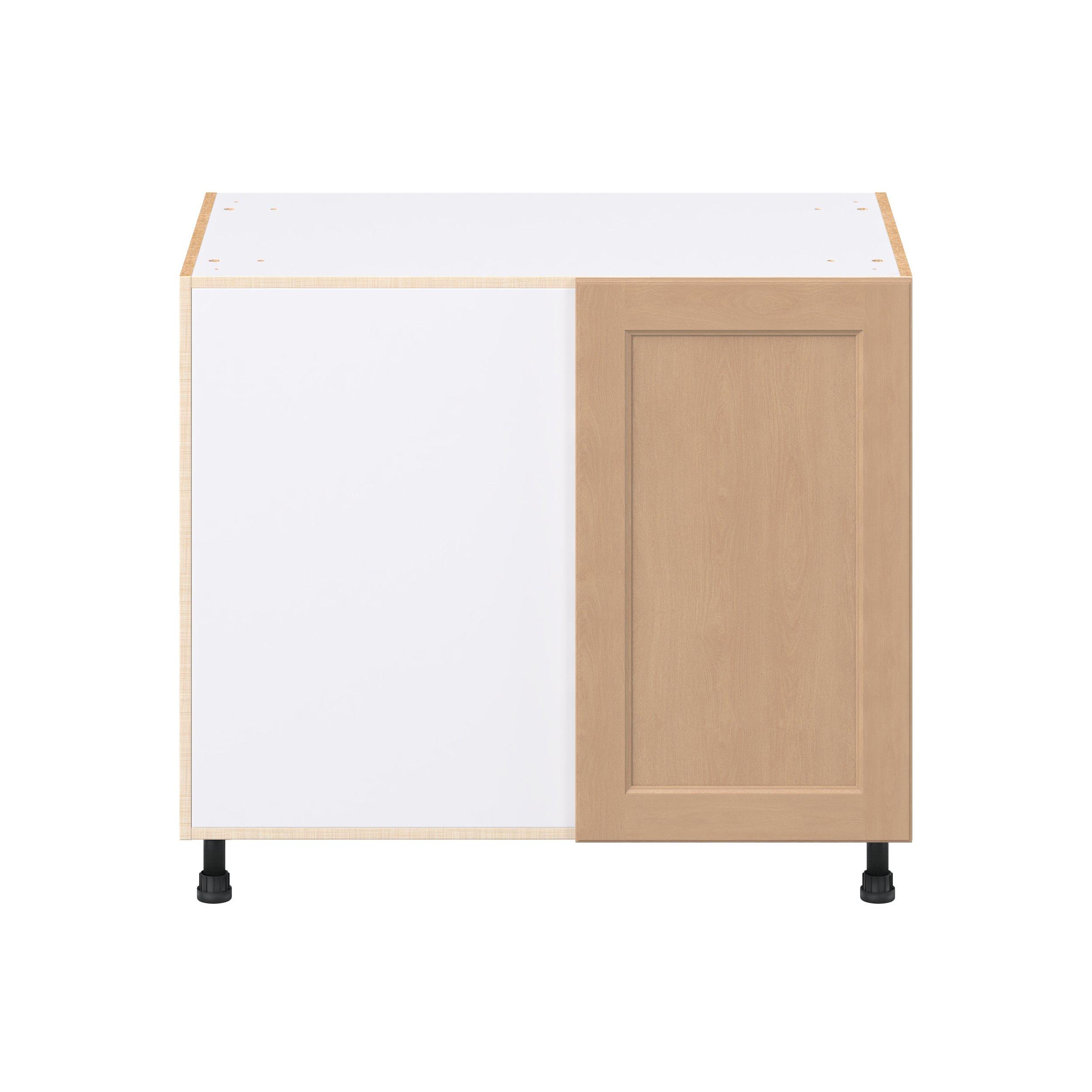 Sugarhill 39 in. Stained Sugar Cookie Lemans Swing Out Blind Corner Base Cabinet