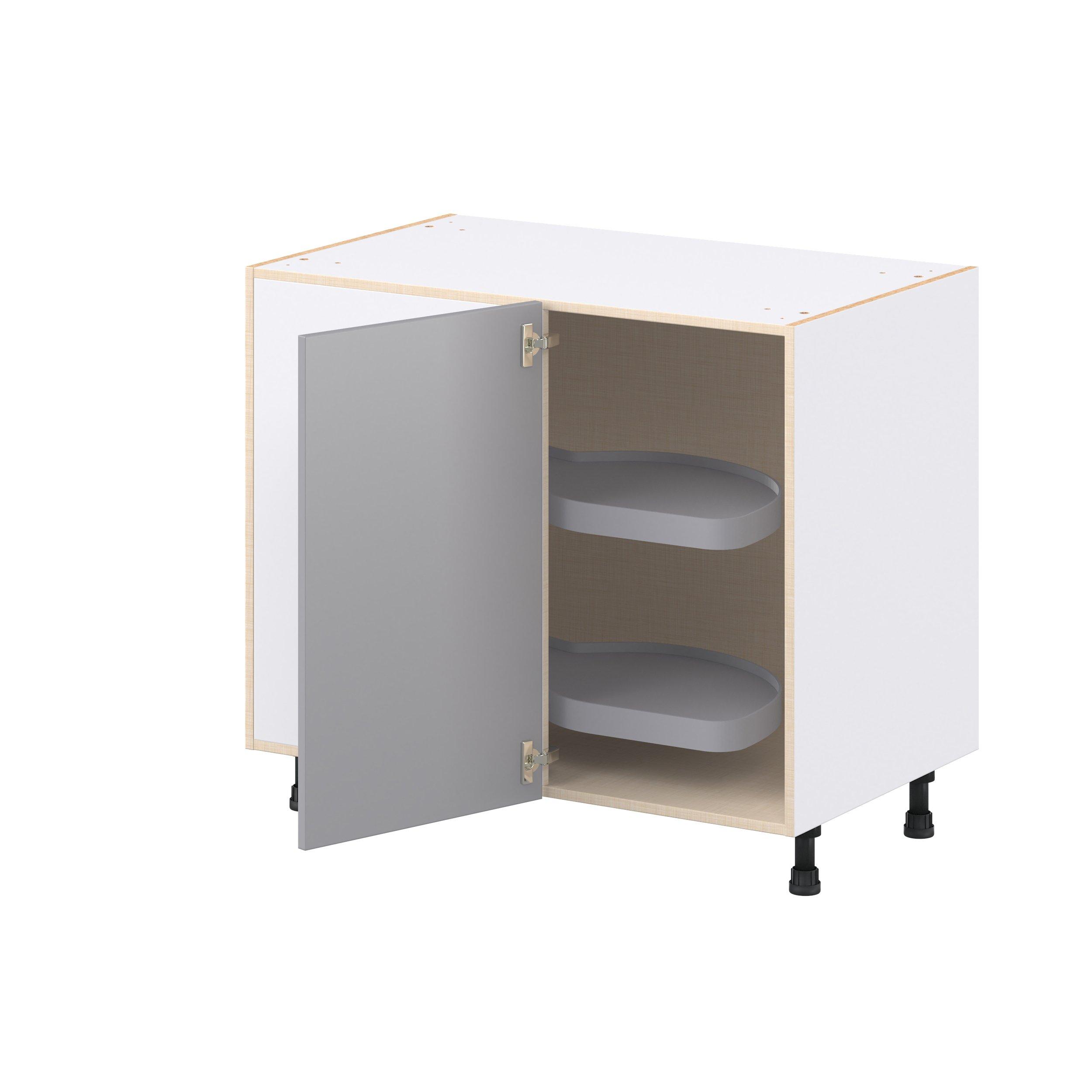 Candler 39 in. Painted Slate Gray Lemans Swing Out Blind Corner Base Cabinet
