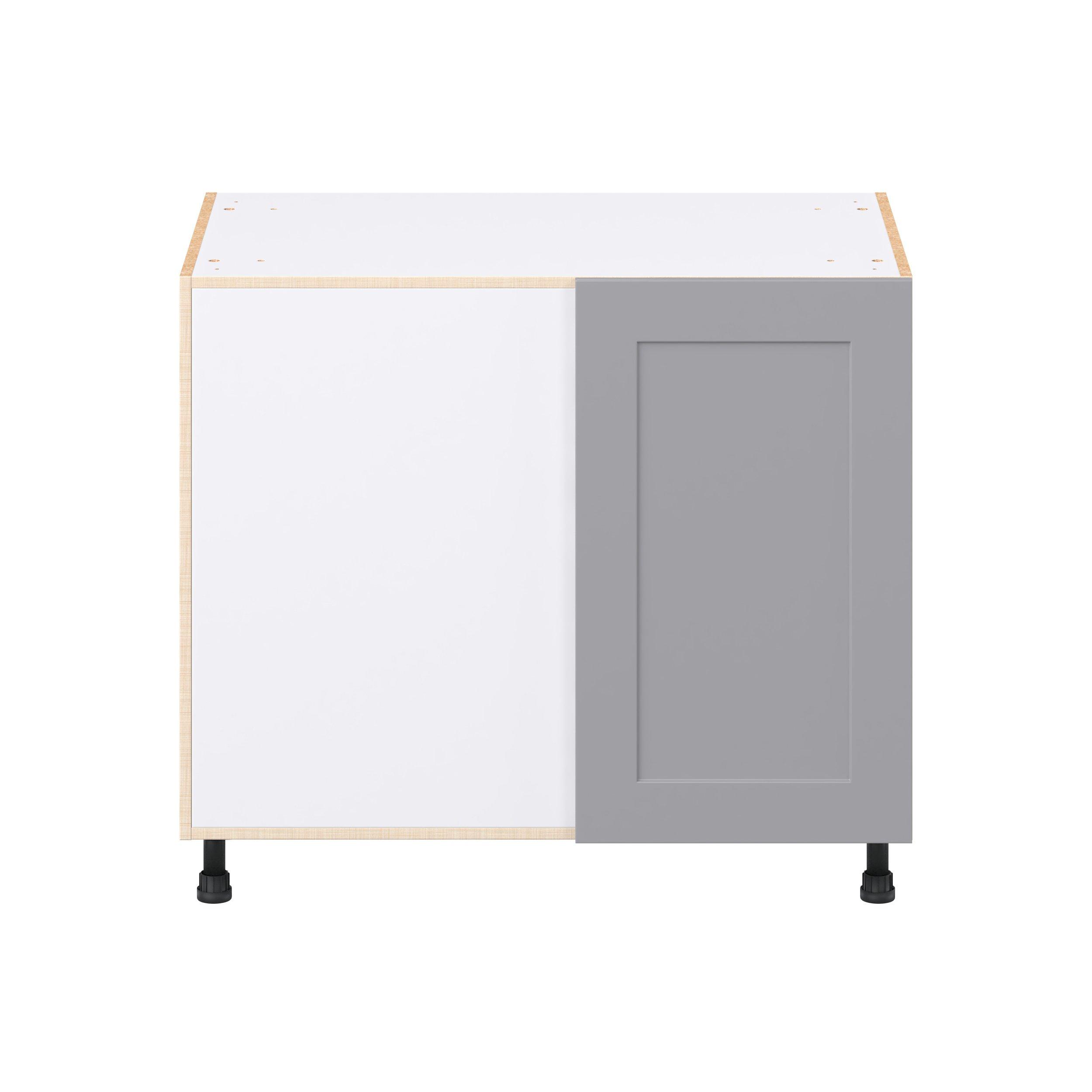 Candler 39 in. Painted Slate Gray Lemans Swing Out Blind Corner Base Cabinet