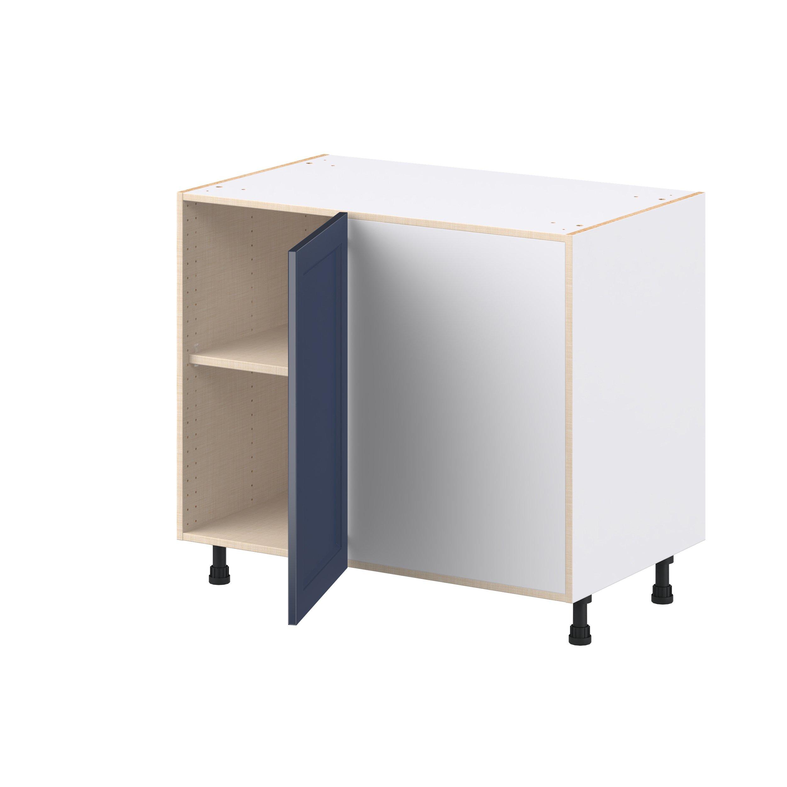 Peachtree 39 in. Painted Midnight Blue Blind Corner Base Cabinet
