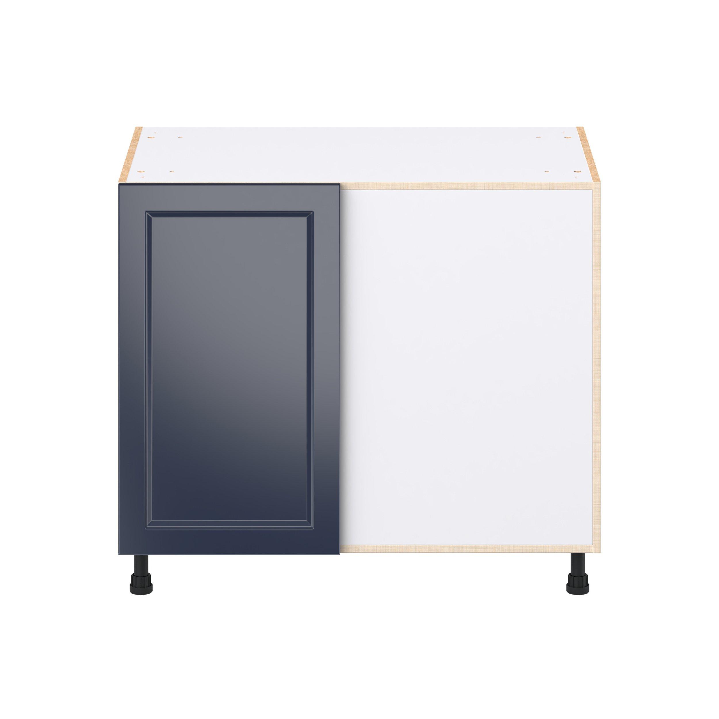 Peachtree 39 in. Painted Midnight Blue Blind Corner Base Cabinet