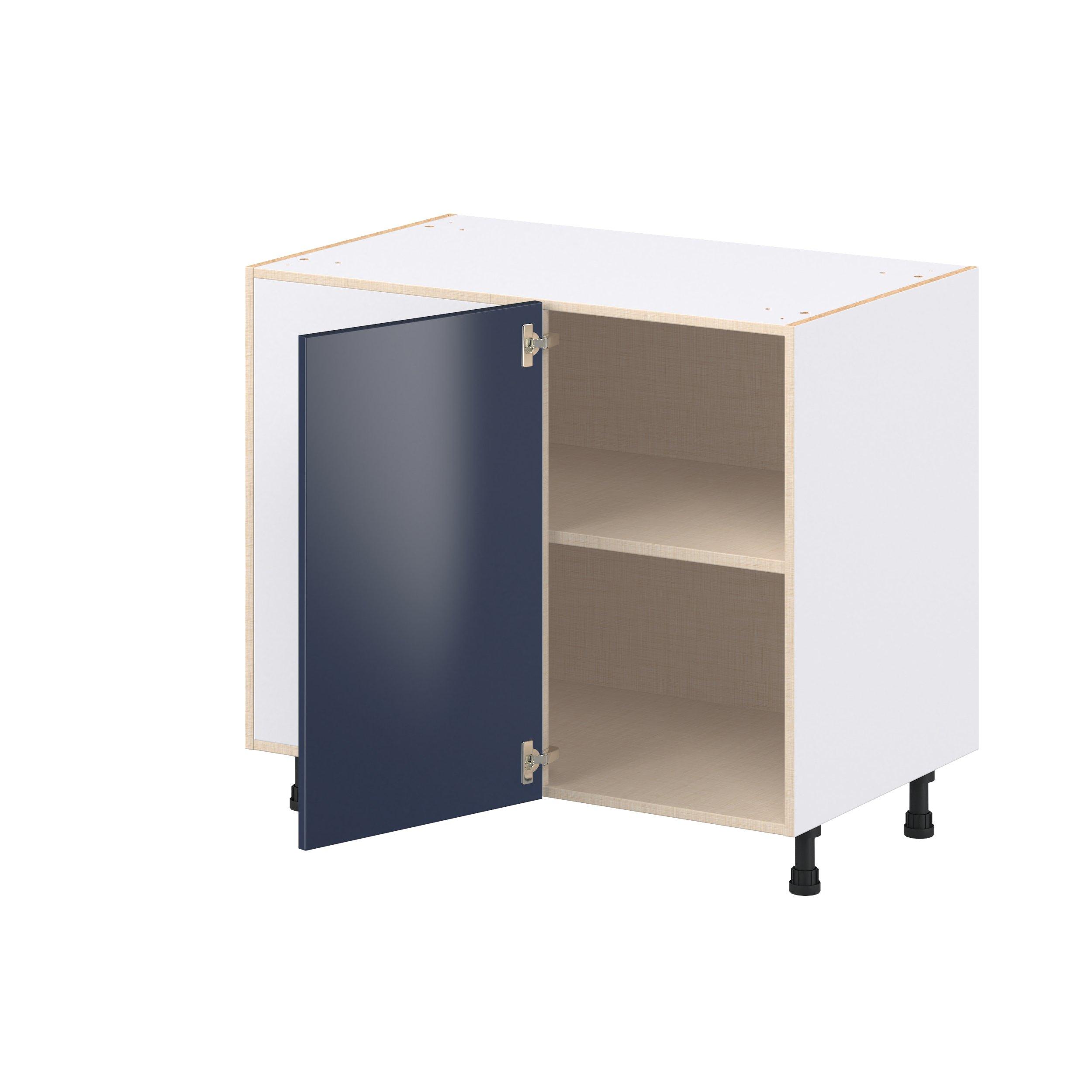 Peachtree 39 in. Painted Midnight Blue Blind Corner Base Cabinet