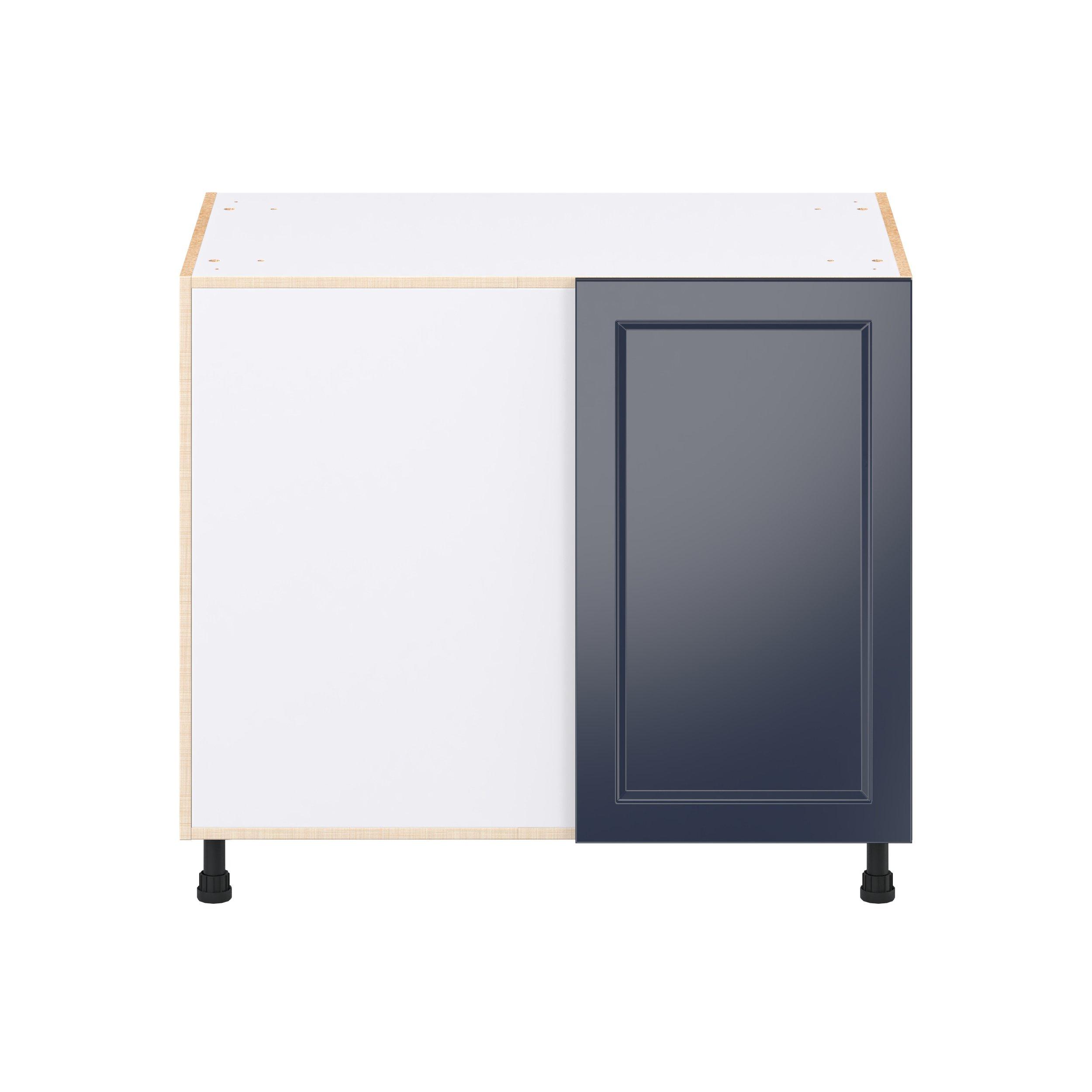 Peachtree 39 in. Painted Midnight Blue Blind Corner Base Cabinet