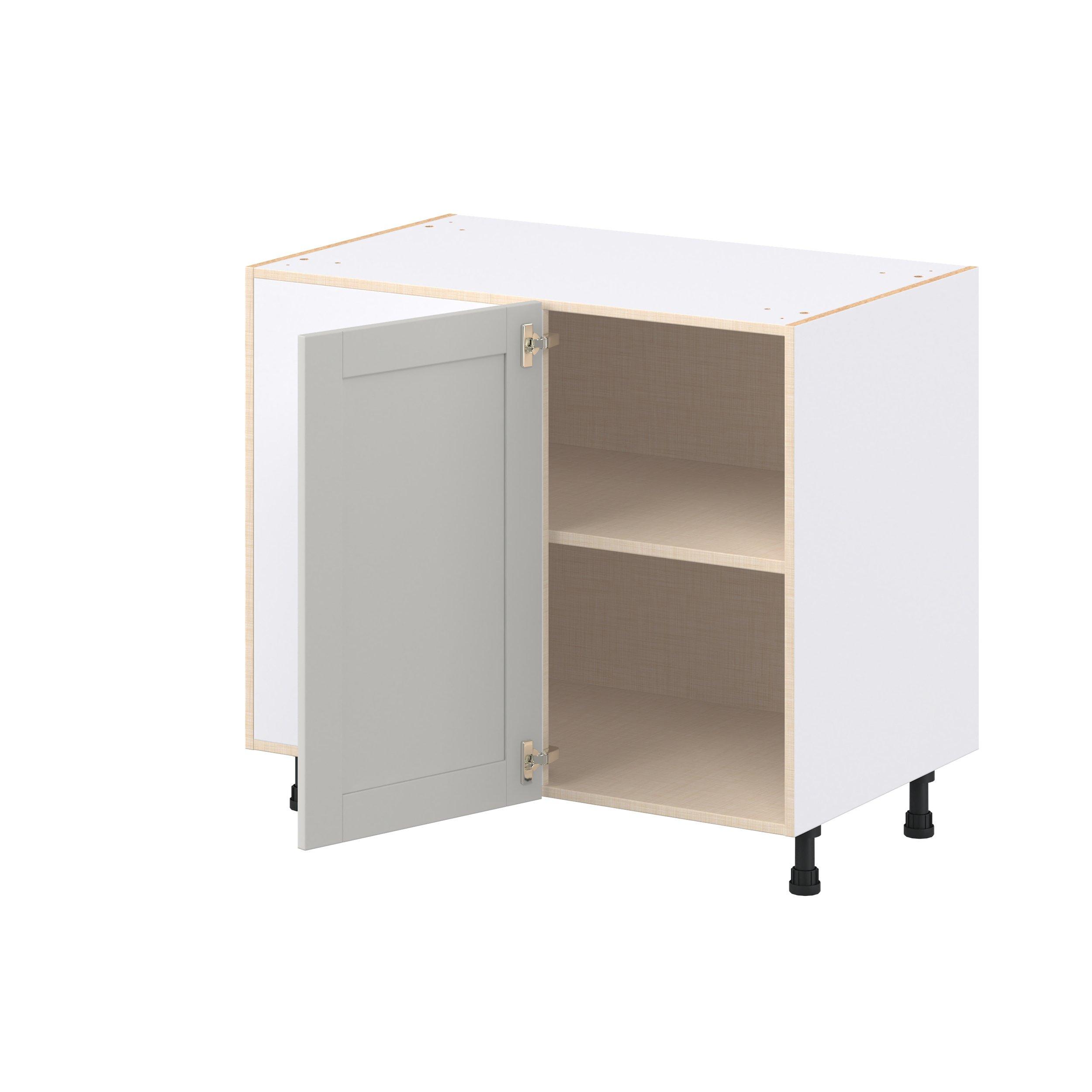 Summerhill 39 in. Light Gray Blind Corner Base Cabinet