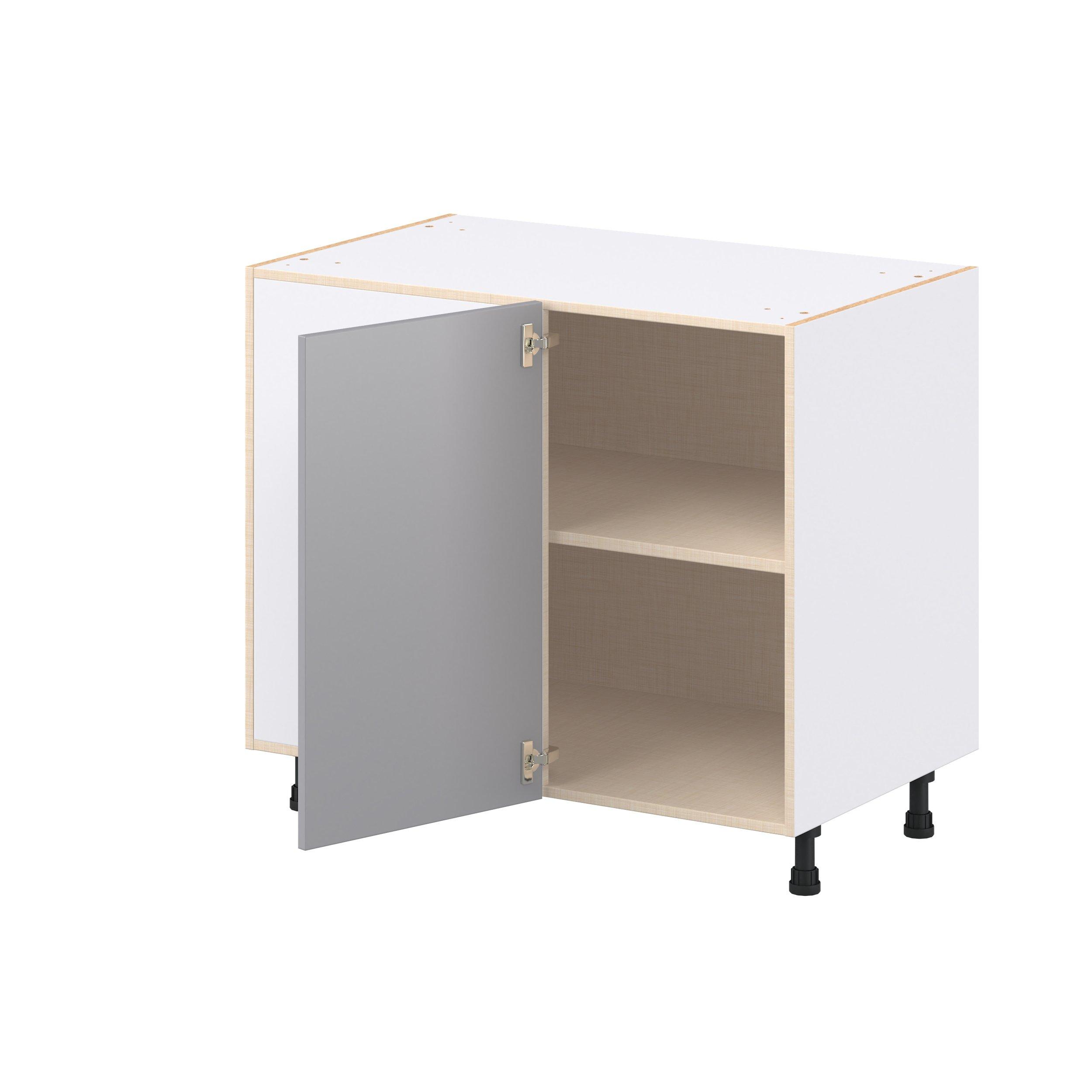Candler 39 in. Painted Slate Gray Blind Corner Base Cabinet