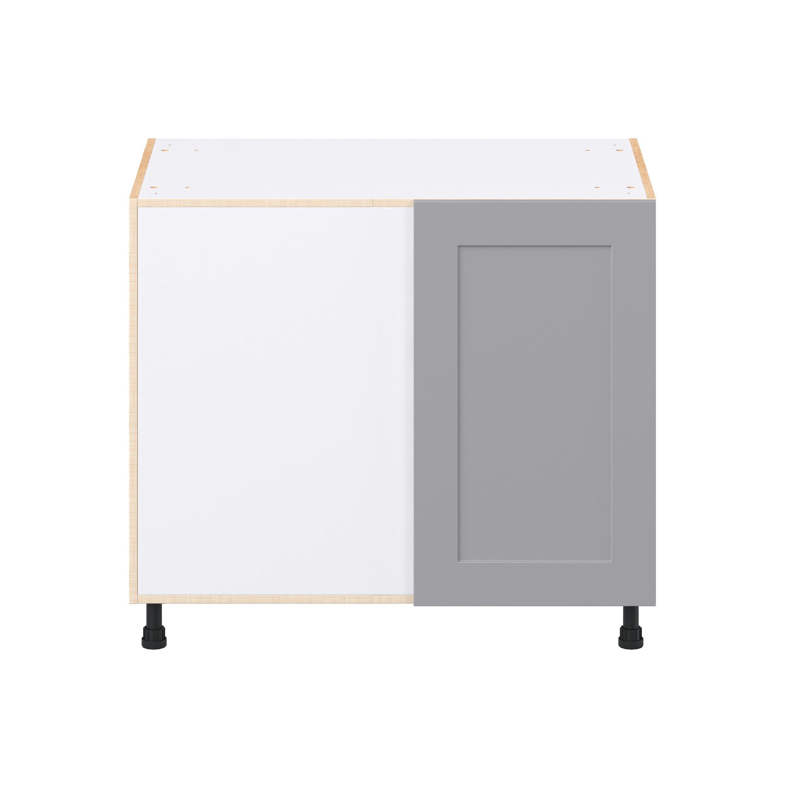 Candler 39 in. Painted Slate Gray Blind Corner Base Cabinet