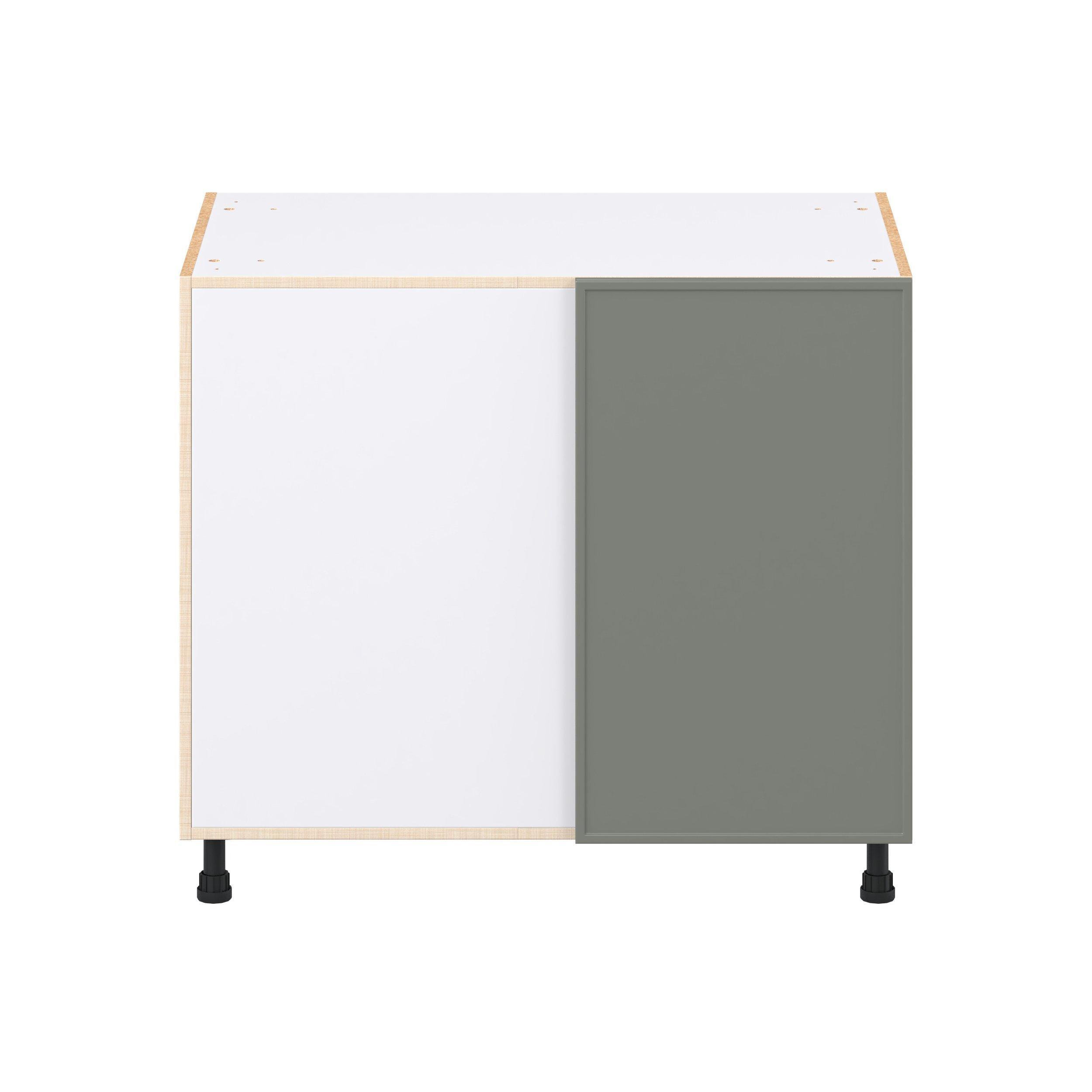 Linden 39 in. Painted Moss Green Blind Corner Base Cabinet